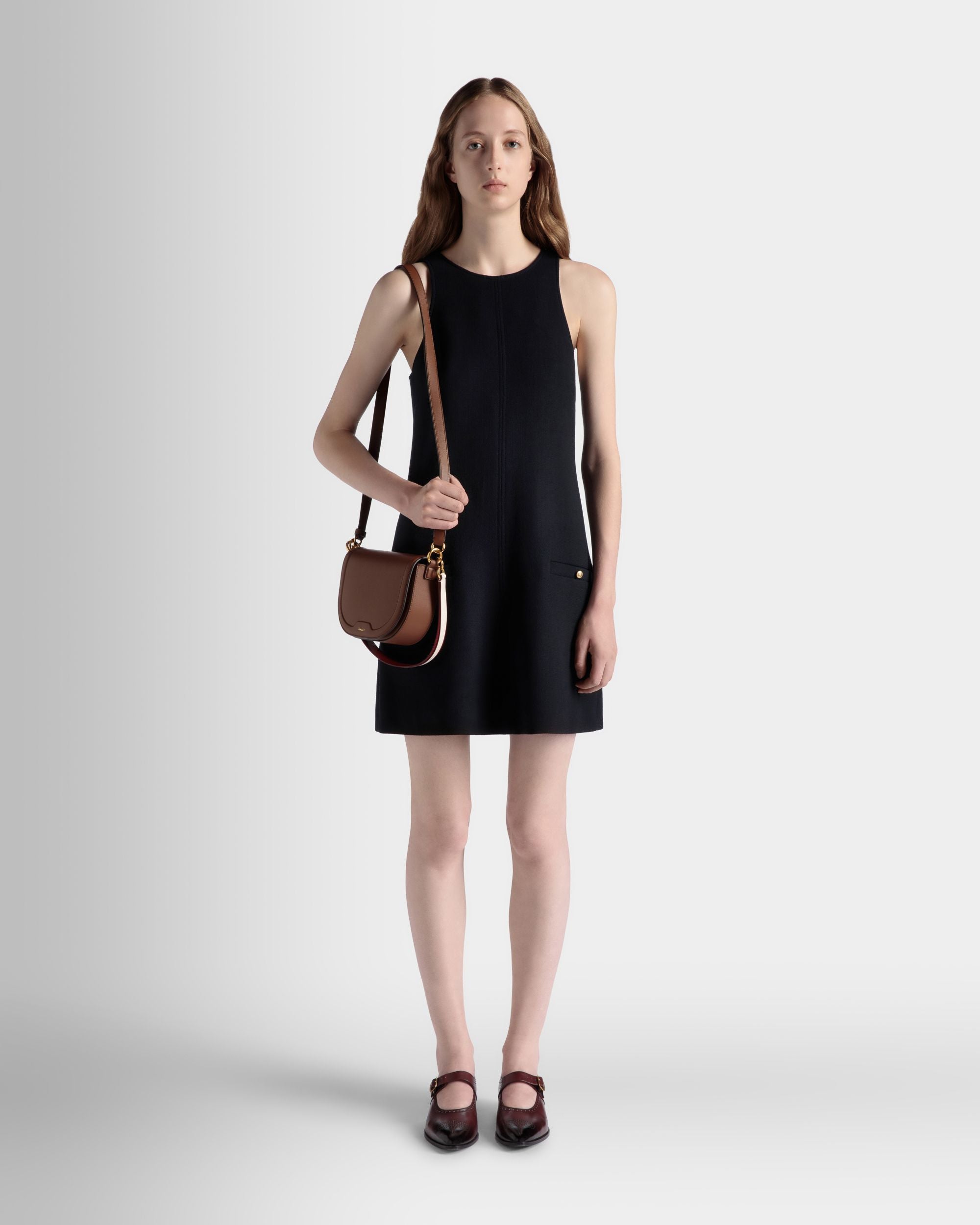 Code Crossbody Bag In Brown Leather - Women's - Bally - 02