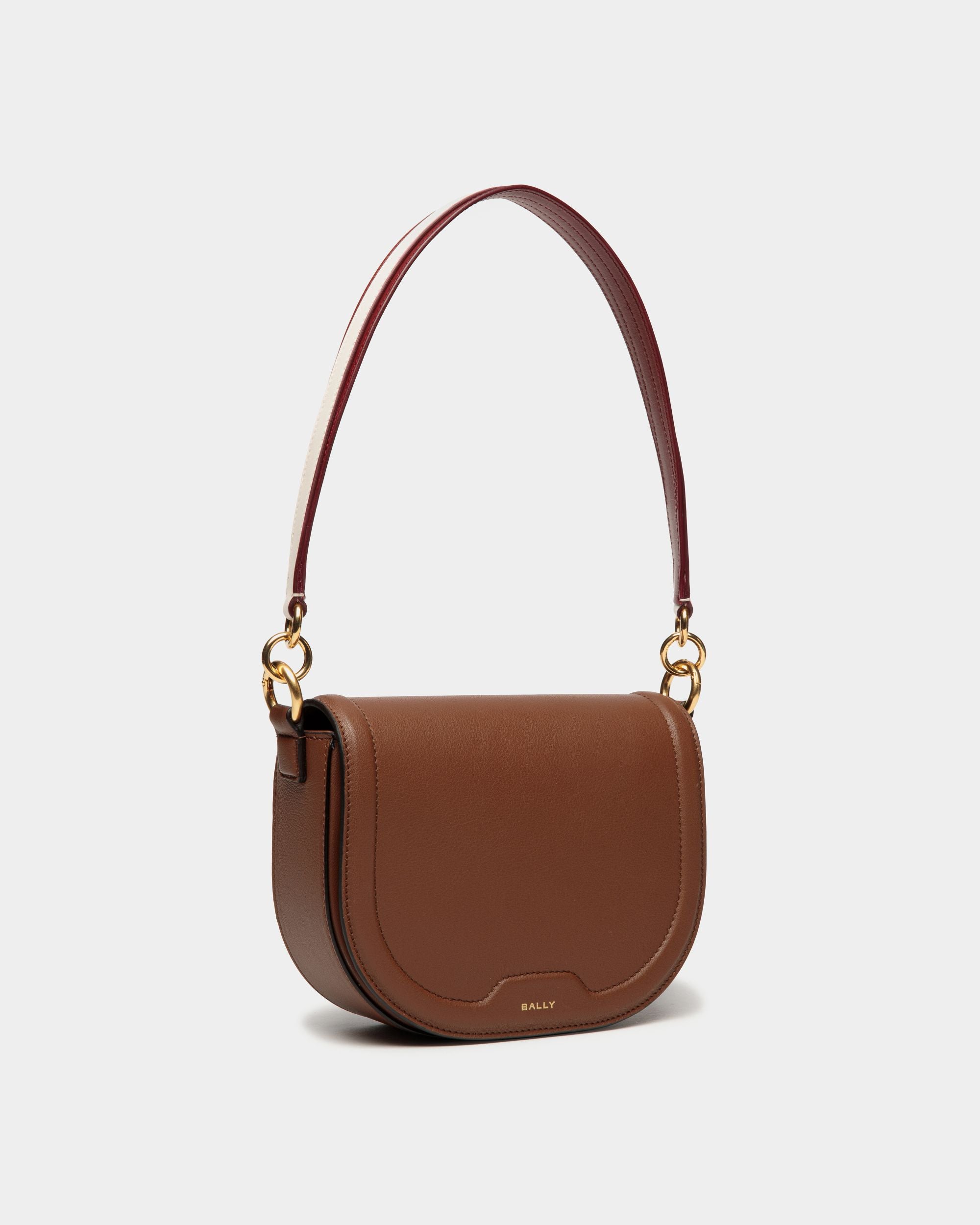 Code Crossbody Bag In Brown Leather - Women's - Bally - 04