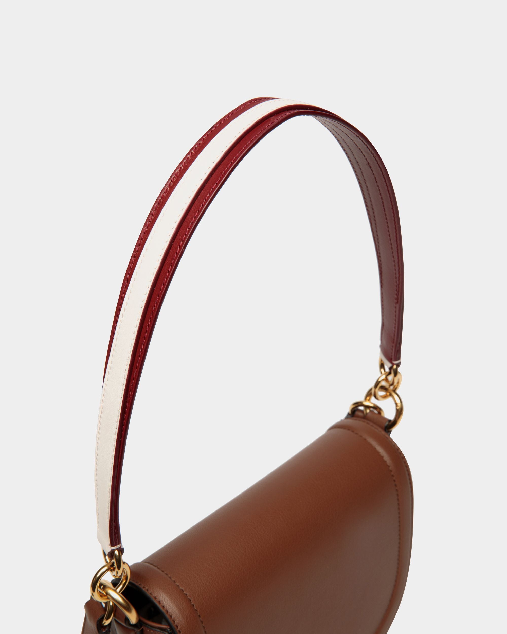 Code Crossbody Bag In Brown Leather - Women's - Bally - 05
