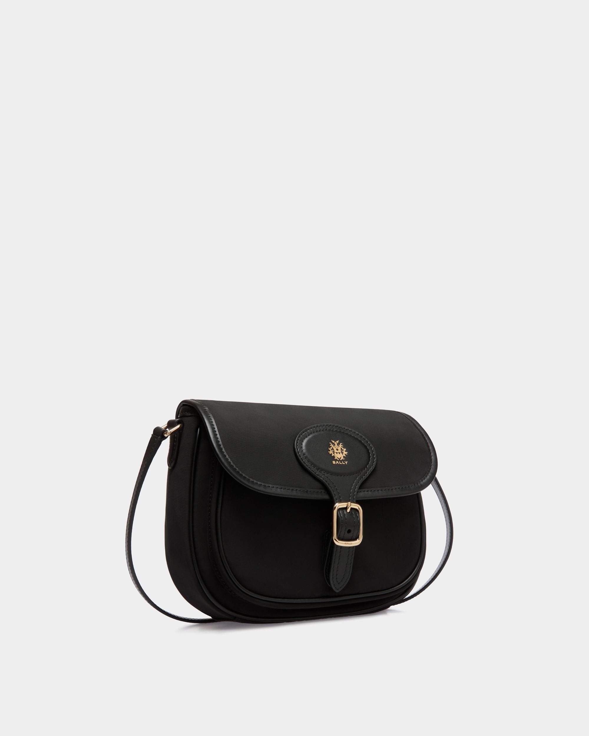 B-Light Small Crossbody Bag in Black Nylon and Leather - Women's - Bally - 03