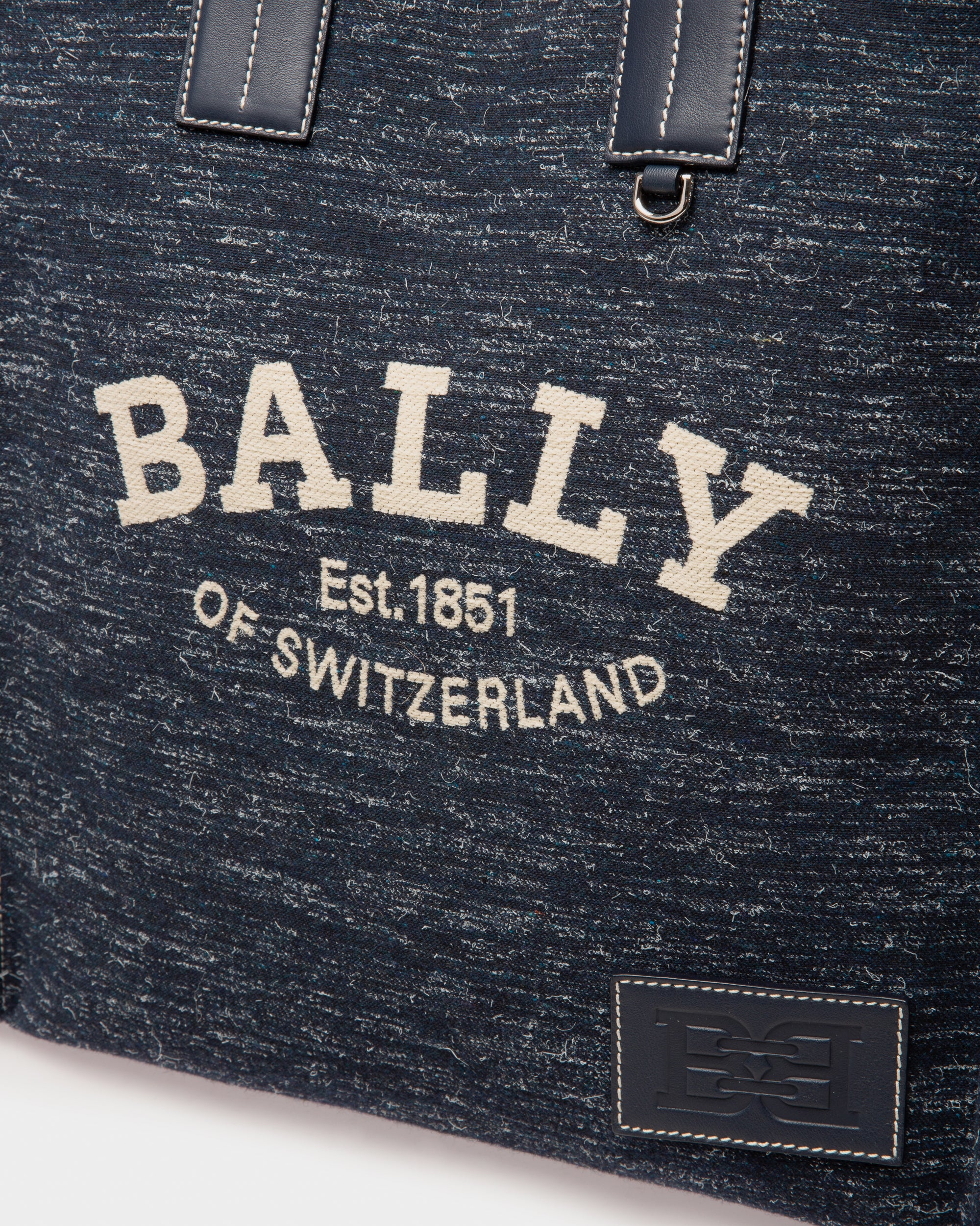 Crystalia Fabric Tote In Navy - Women's - Bally - 05