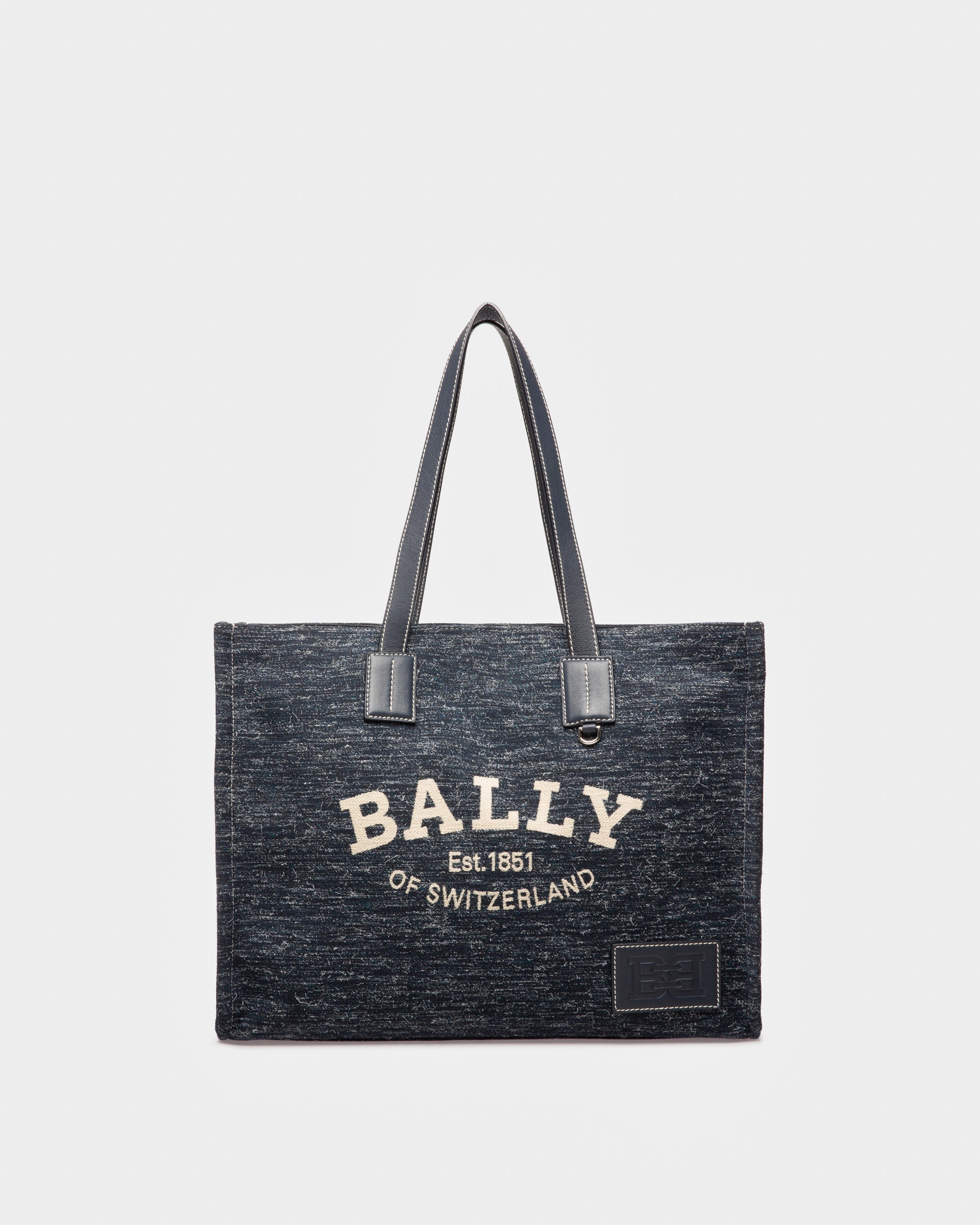 Crystalia Fabric Tote In Navy - Women's - Bally - 01