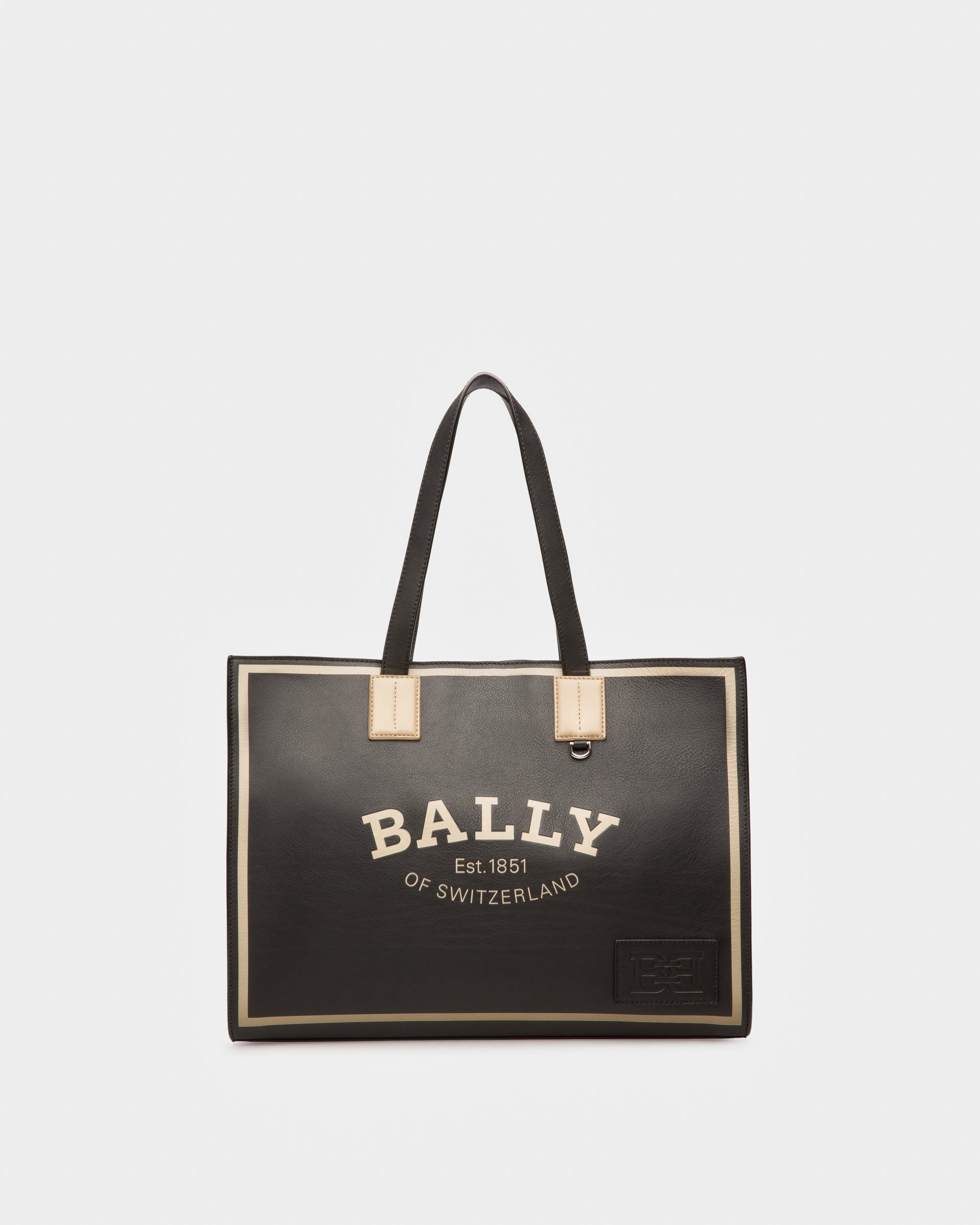 Crystalia Leather Tote In Black - Women's - Bally - 01