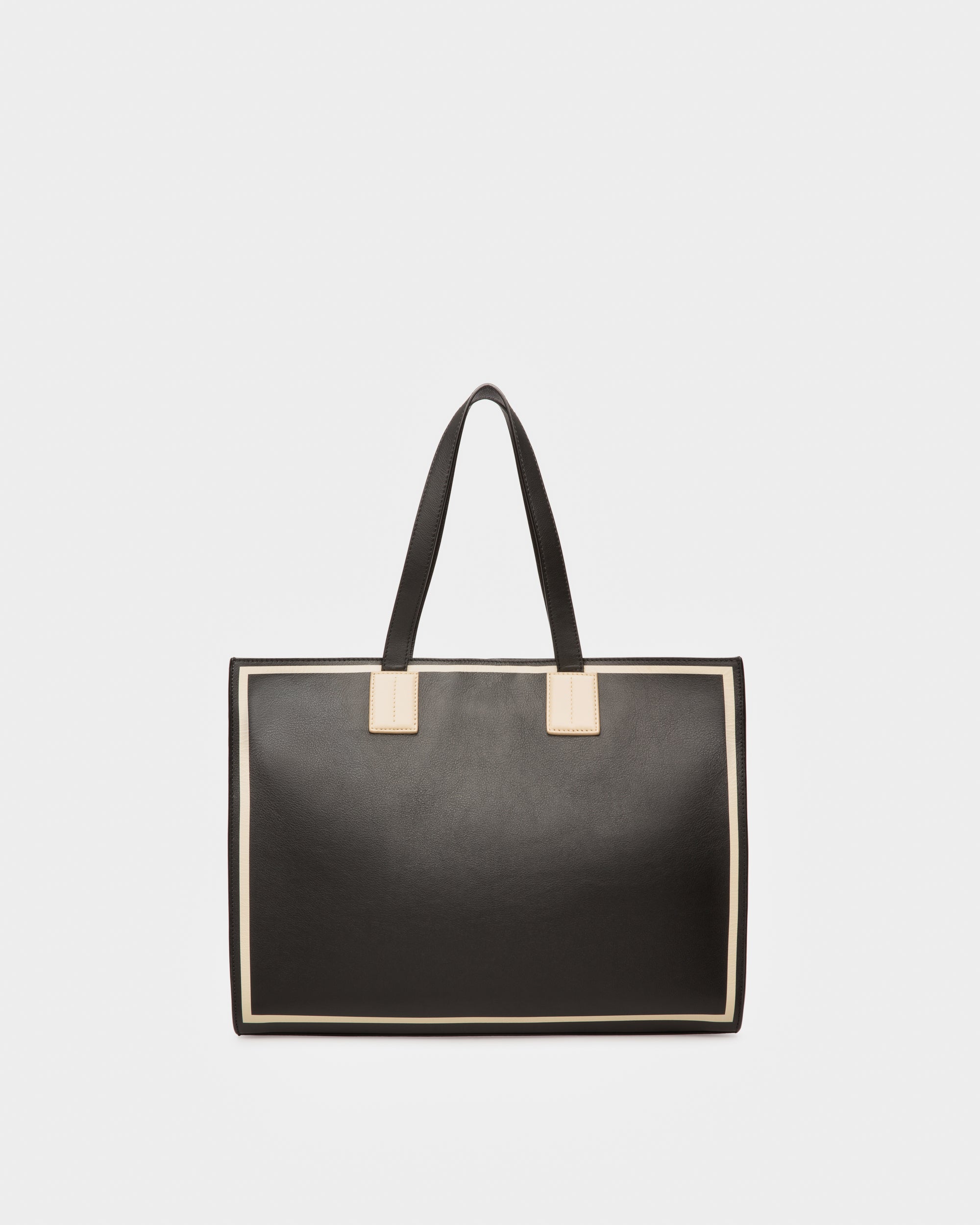 Crystalia Leather Tote In Black - Women's - Bally - 03
