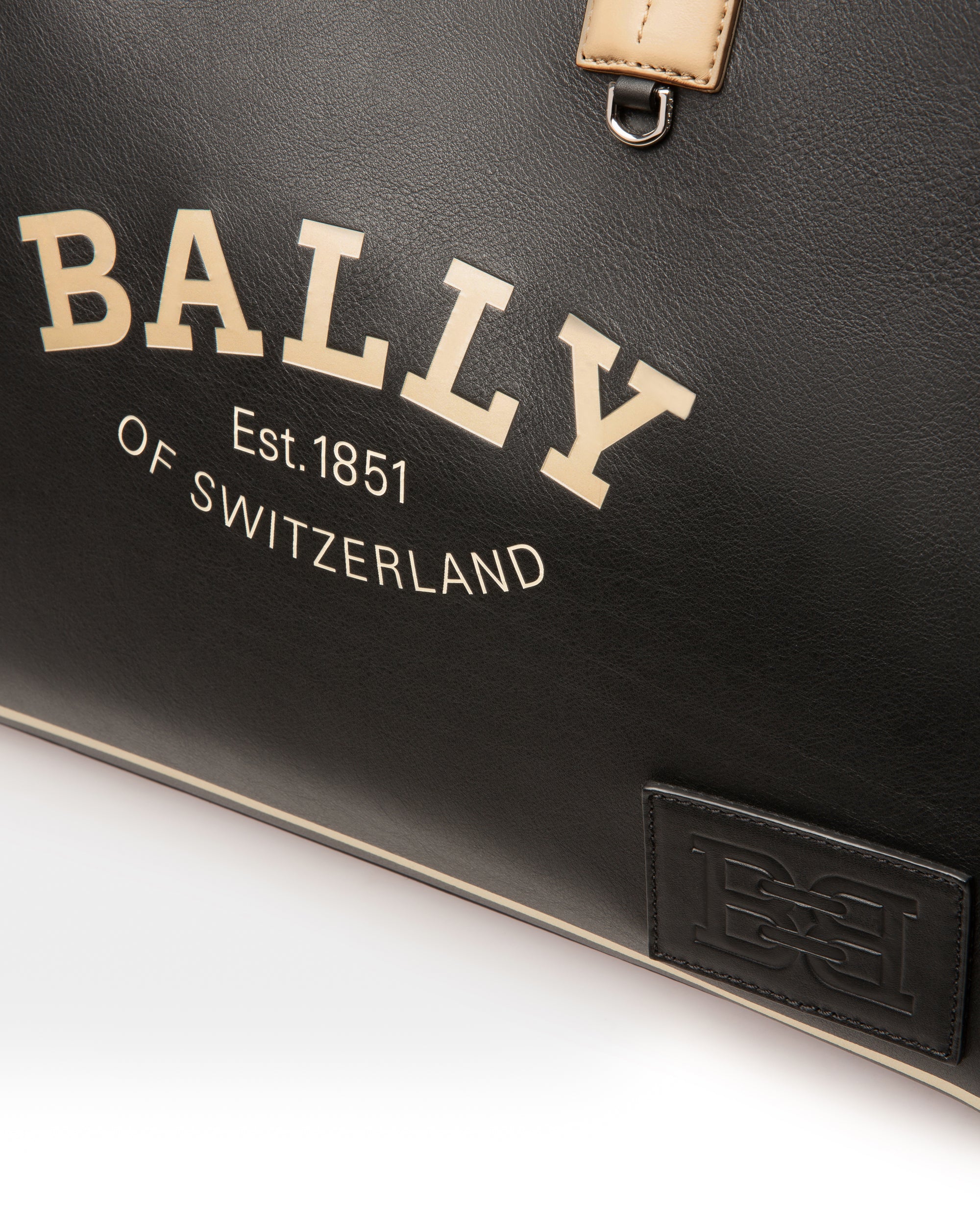 Crystalia Leather Tote In Black - Women's - Bally - 05