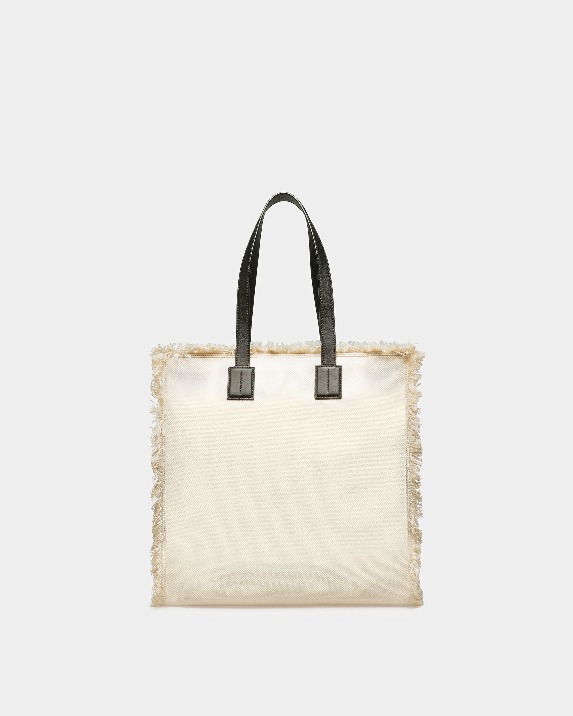 Crystalia Canvas Tote In Natural And Black - Women's - Bally - 02