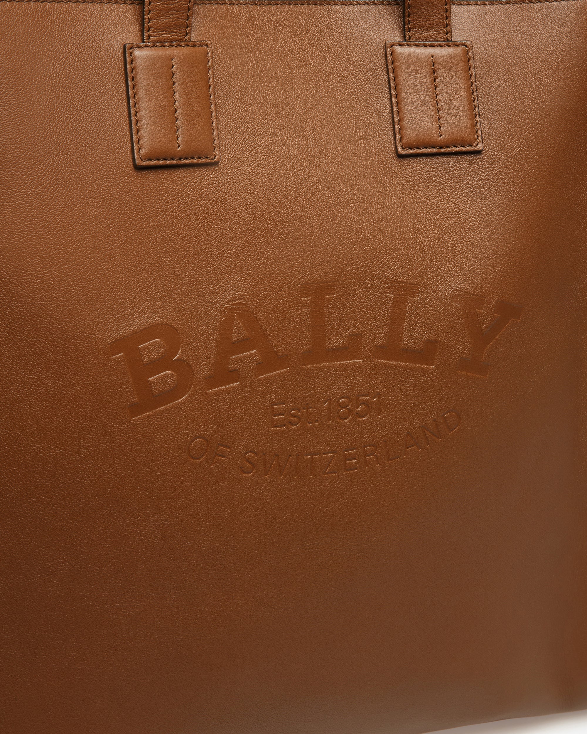 Crystalia Leather Tote In Brown - Women's - Bally - 05