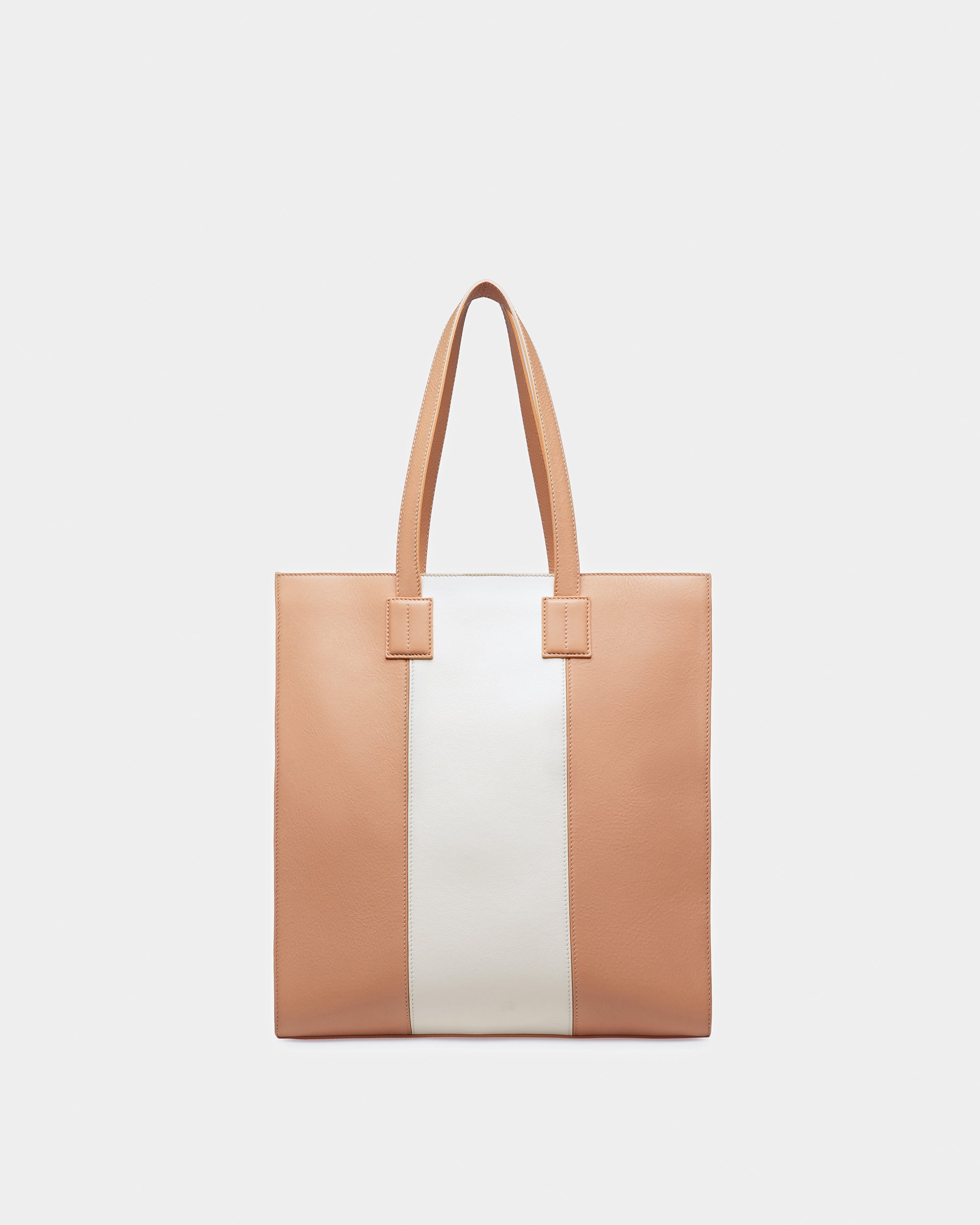 Crystalia Leather Tote In Peach And Bone - Women's - Bally - 03