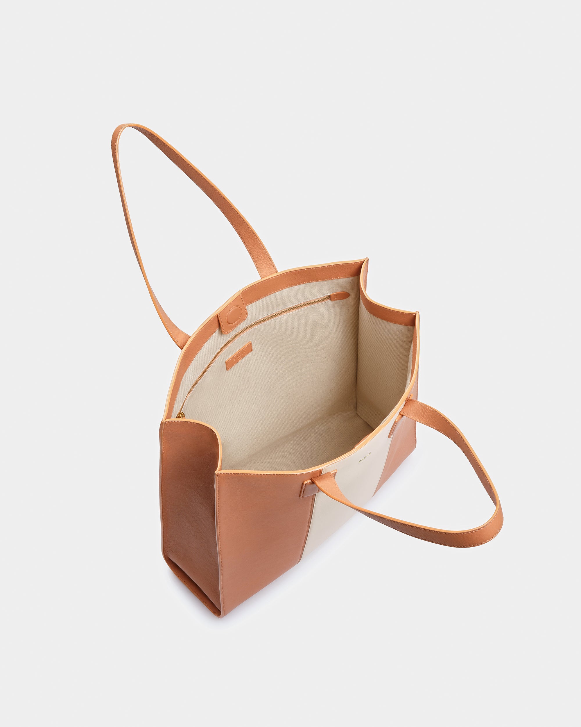 Crystalia Leather Tote In Peach And Bone - Women's - Bally - 04