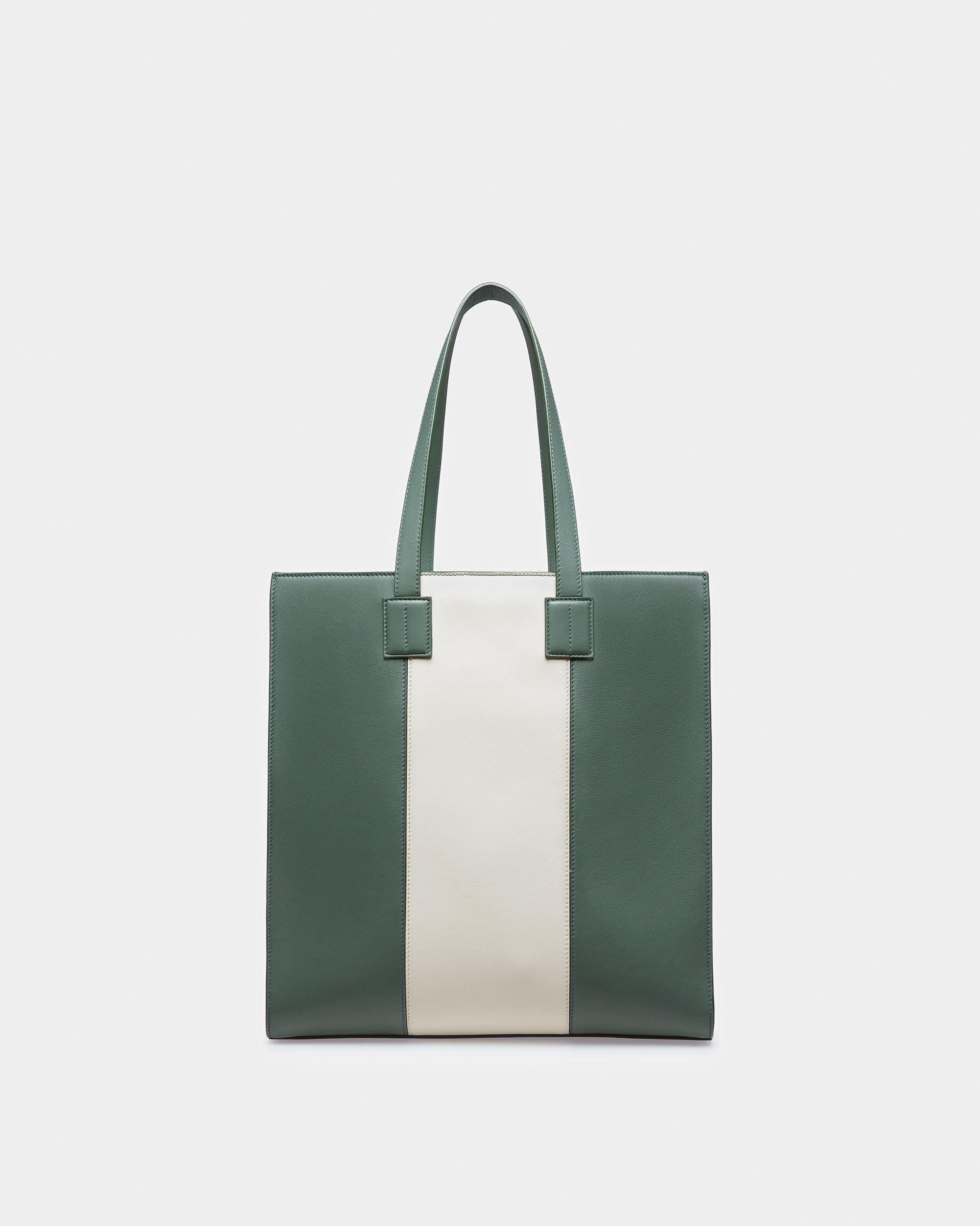 Crystalia Leather Tote In Sage And Bone - Women's - Bally - 03