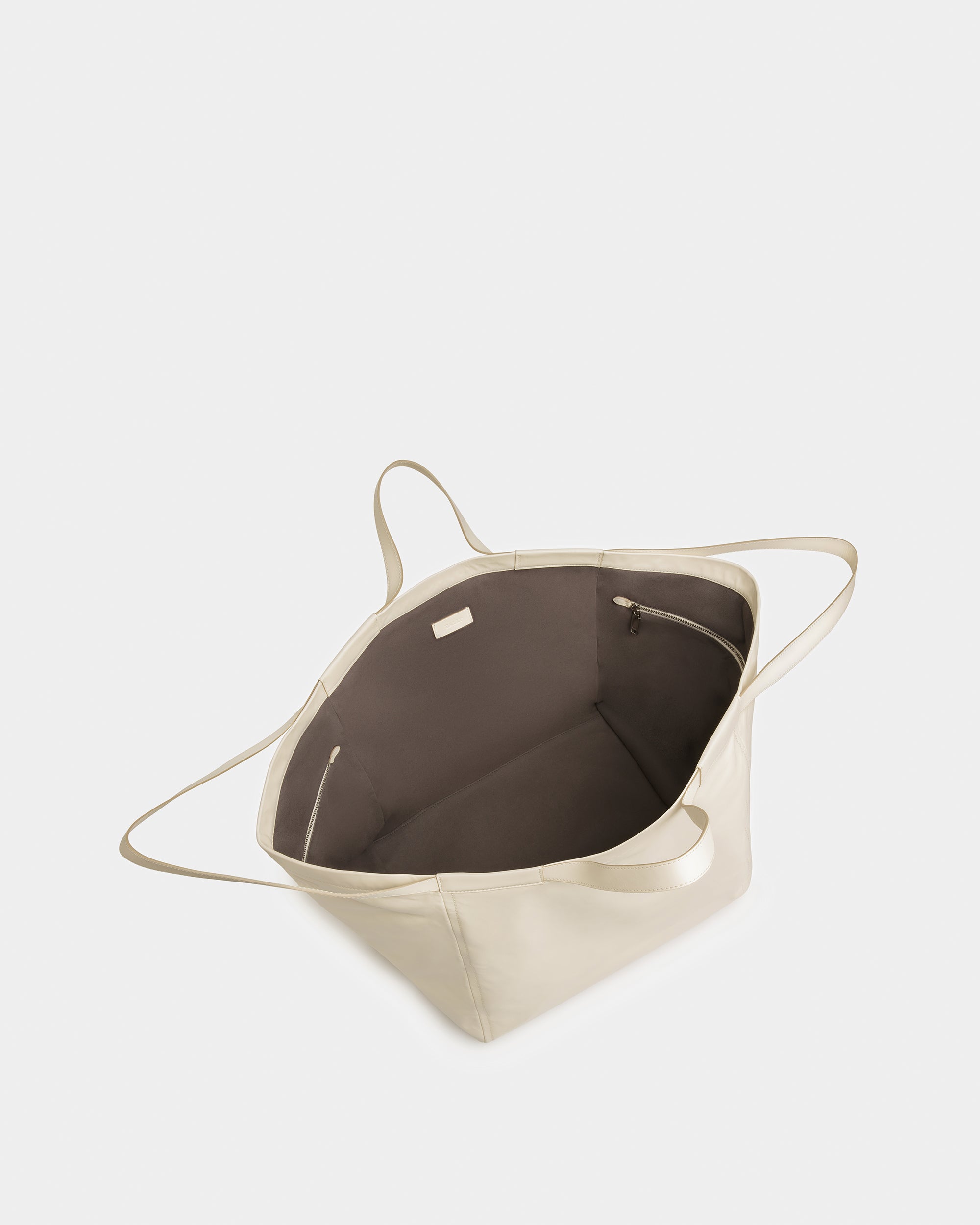 Billboard Leather Tote In Beige - Women's - Bally - 02