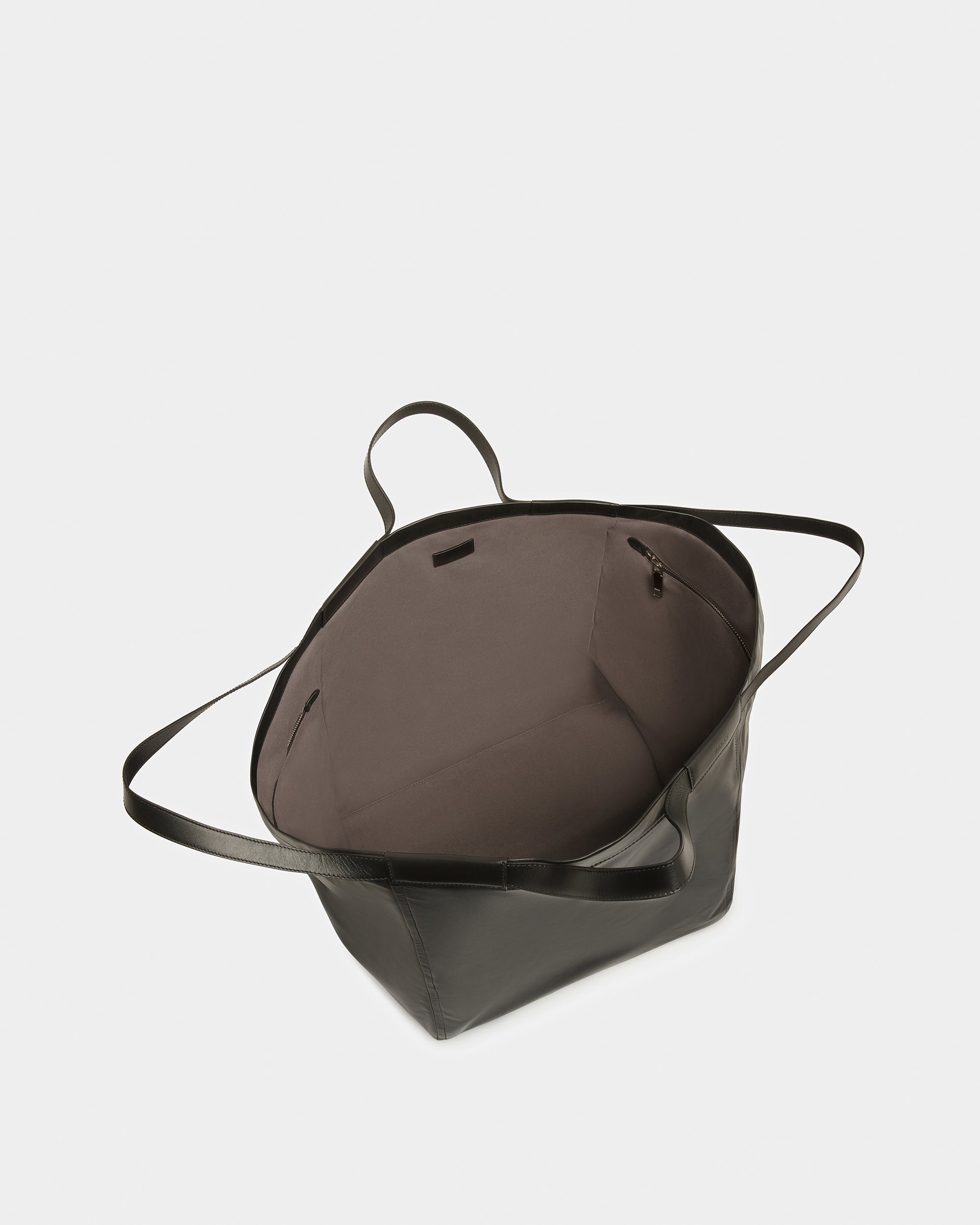 Billboard Leather Tote In Black - Women's - Bally - 02