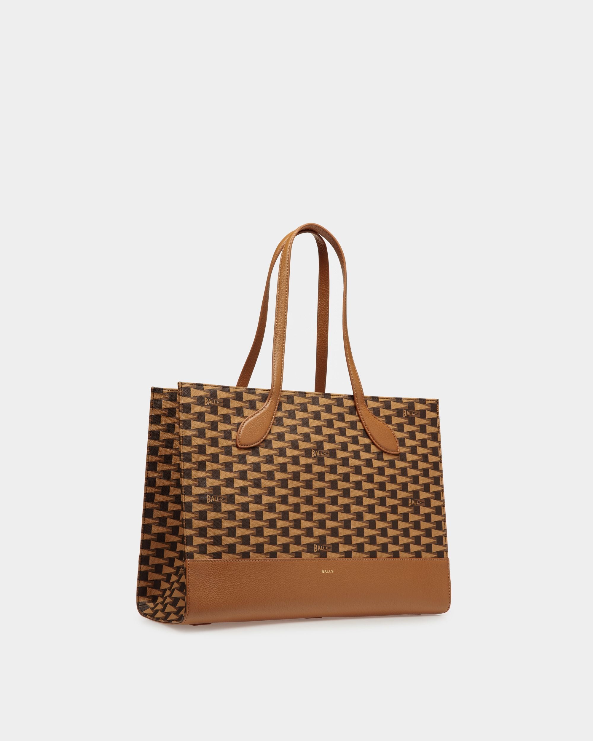 Pennant Tote Bag In Desert TPU - Women's - Bally - 04