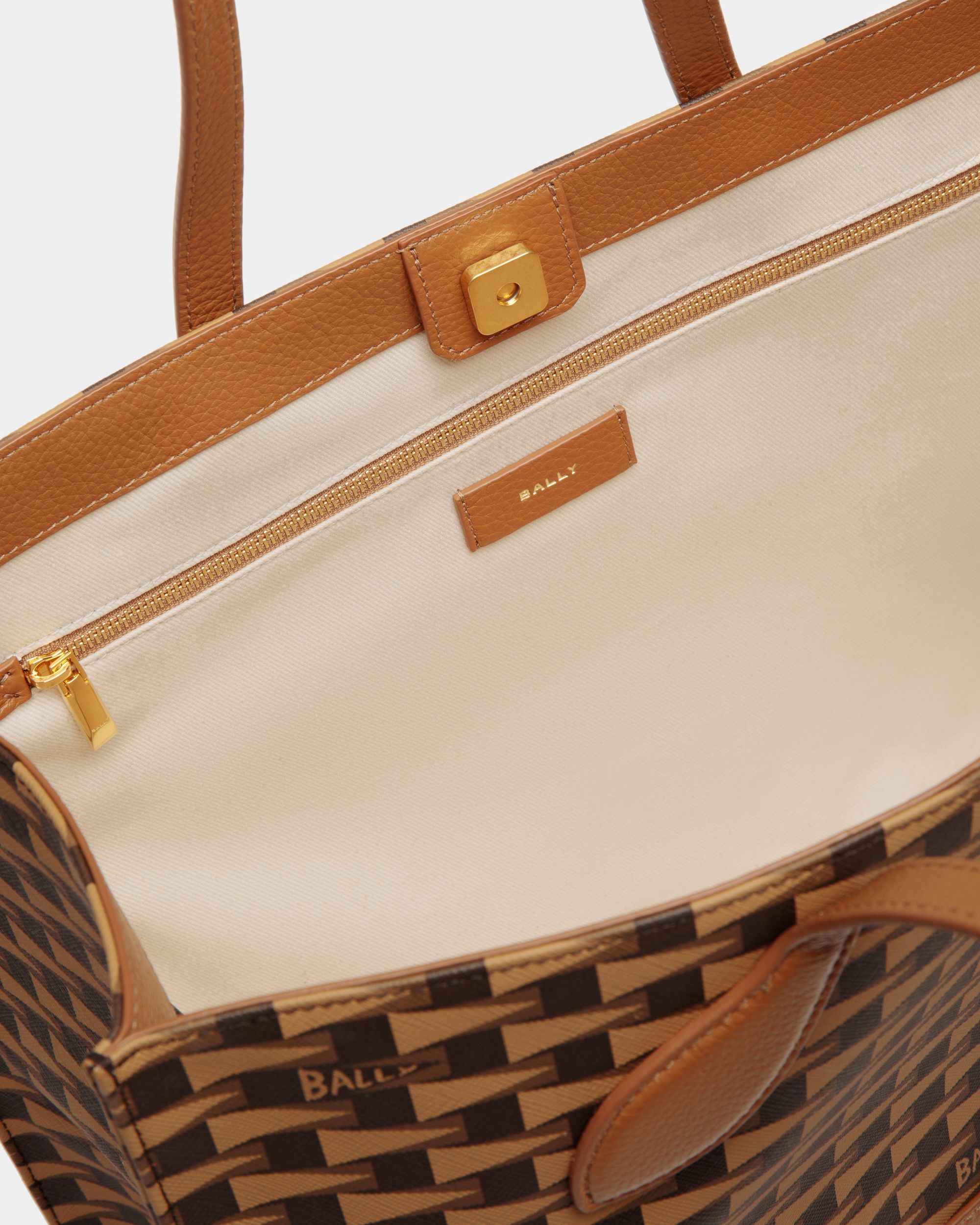 Pennant Tote Bag In Desert TPU - Women's - Bally - 05