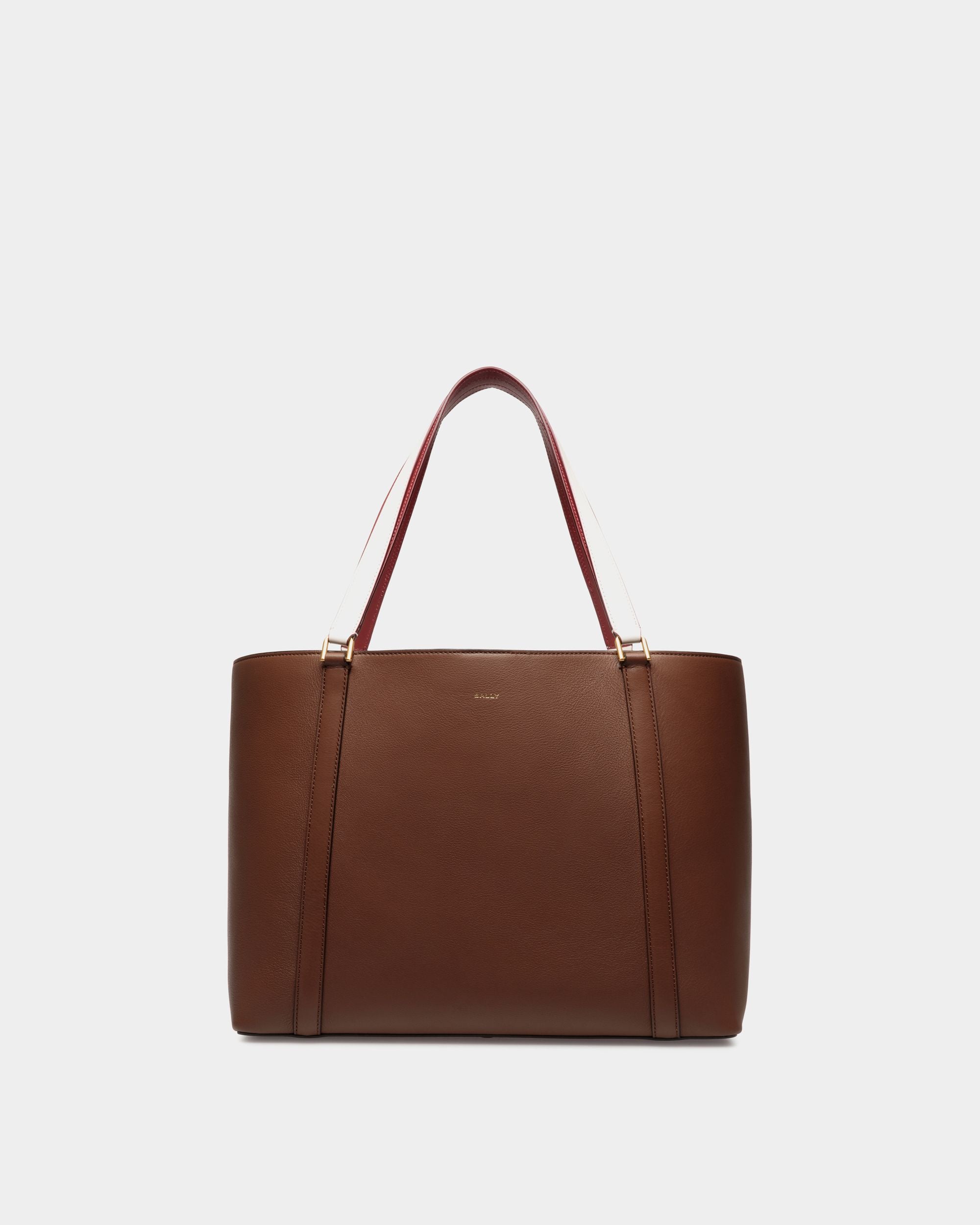 Code Tote Bag In Brown Leather - Women's - Bally - 01