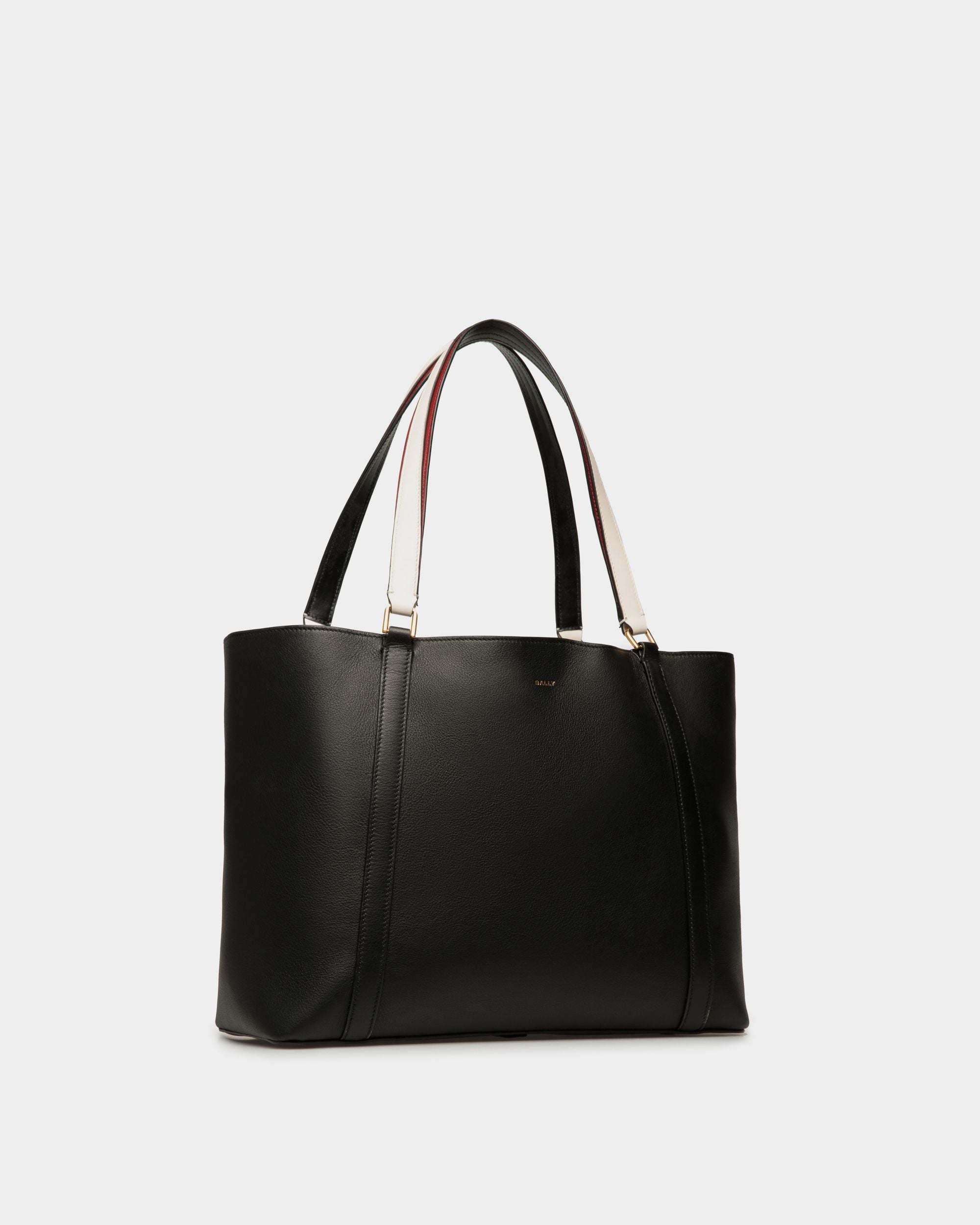 Code Tote Bag in Black Leather - Women's - Bally - 03
