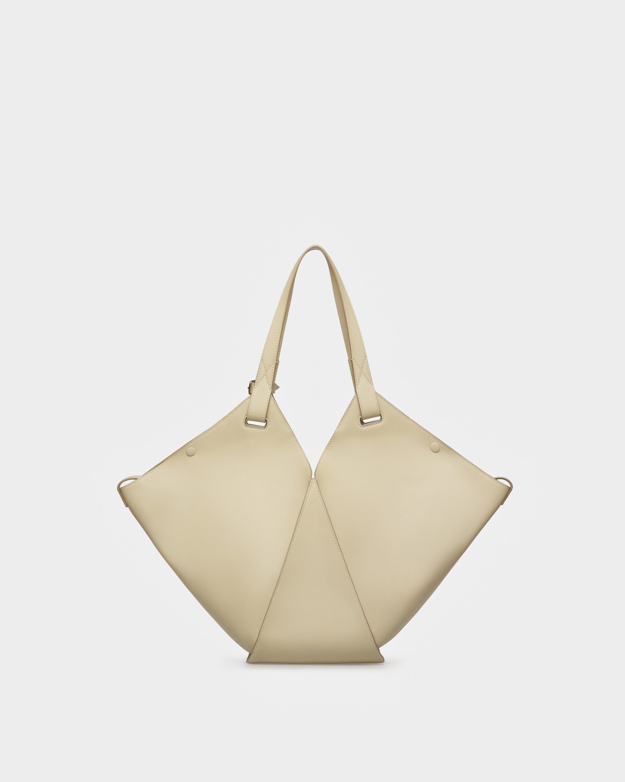 Ahria Leather Tote In Light Beige - Women's - Bally - 03
