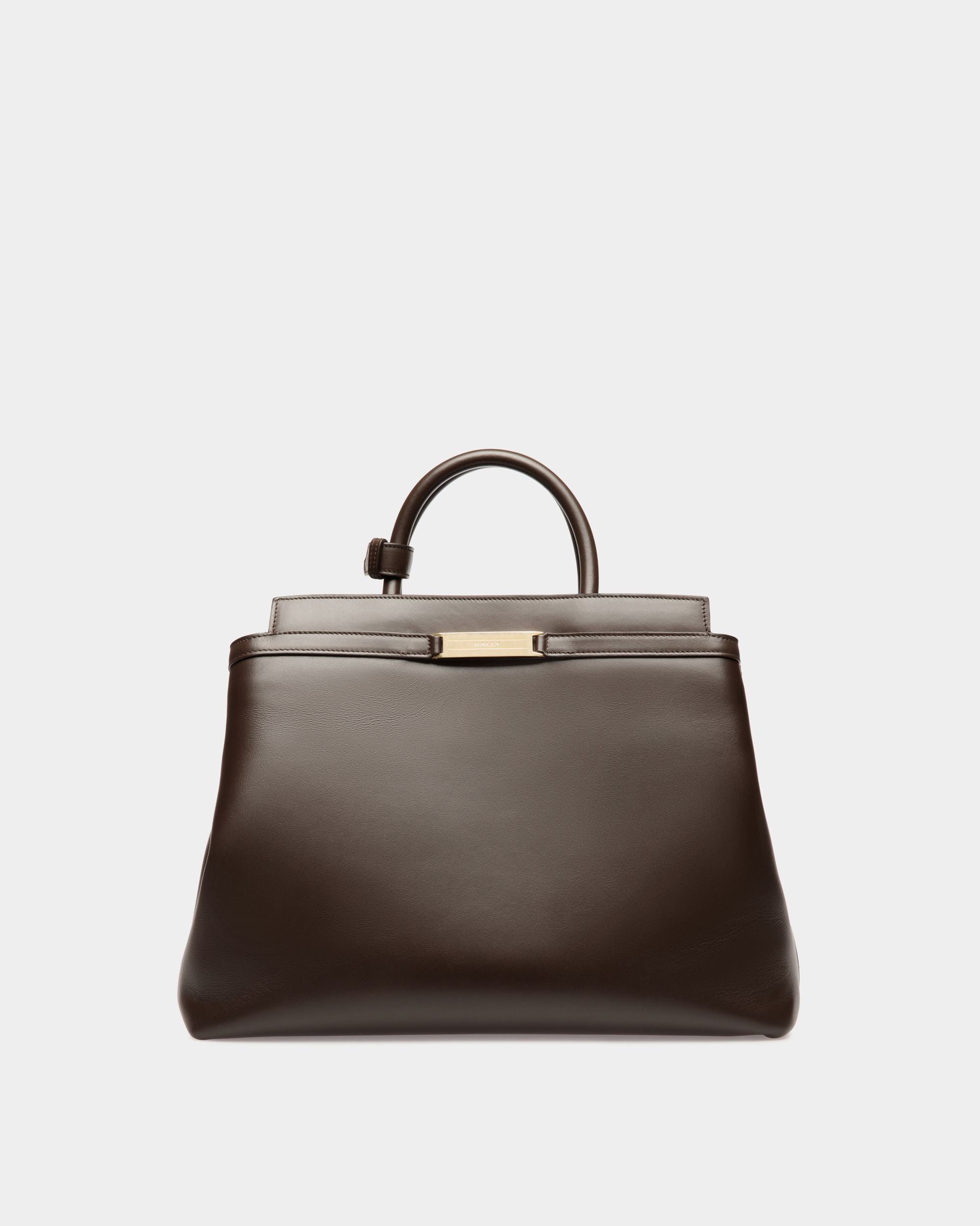 Deco Tote Bag In Ebano Leather - Women's - Bally - 01