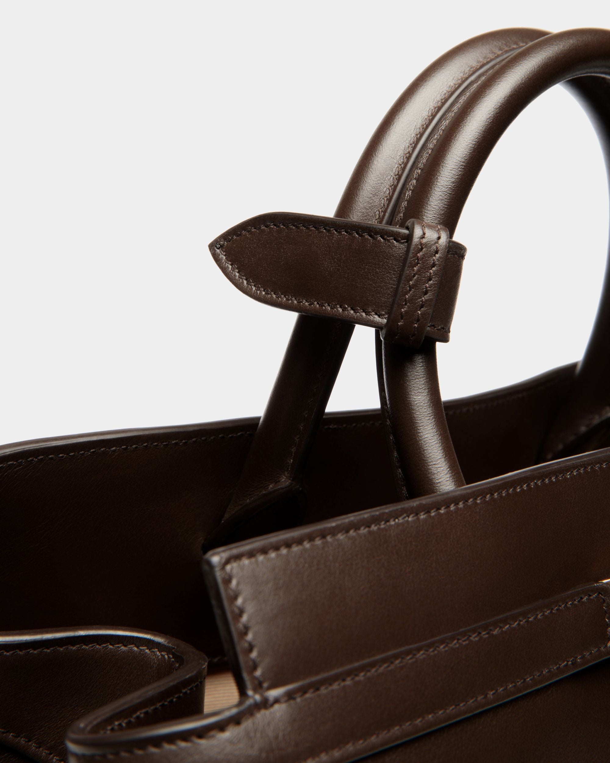 Deco Tote Bag In Ebano Leather - Women's - Bally - 06