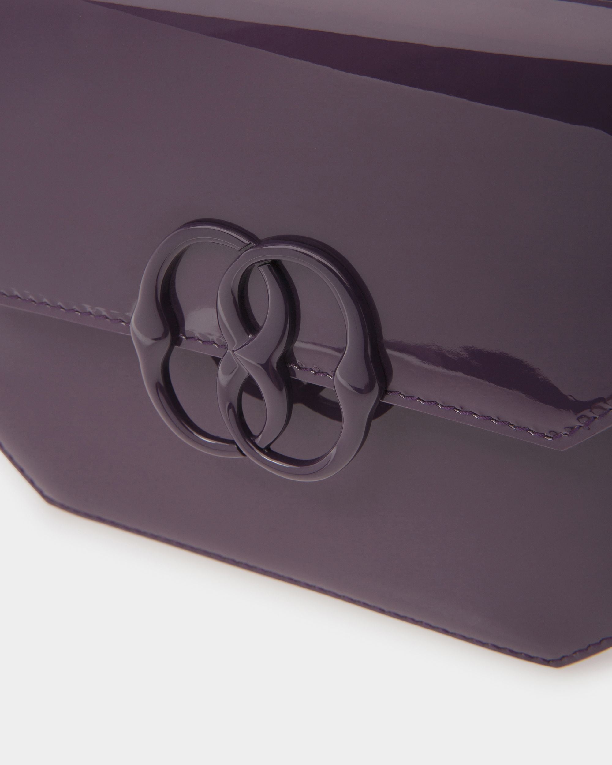 Emblem Minibag In Orchid Leather - Women's - Bally - 05