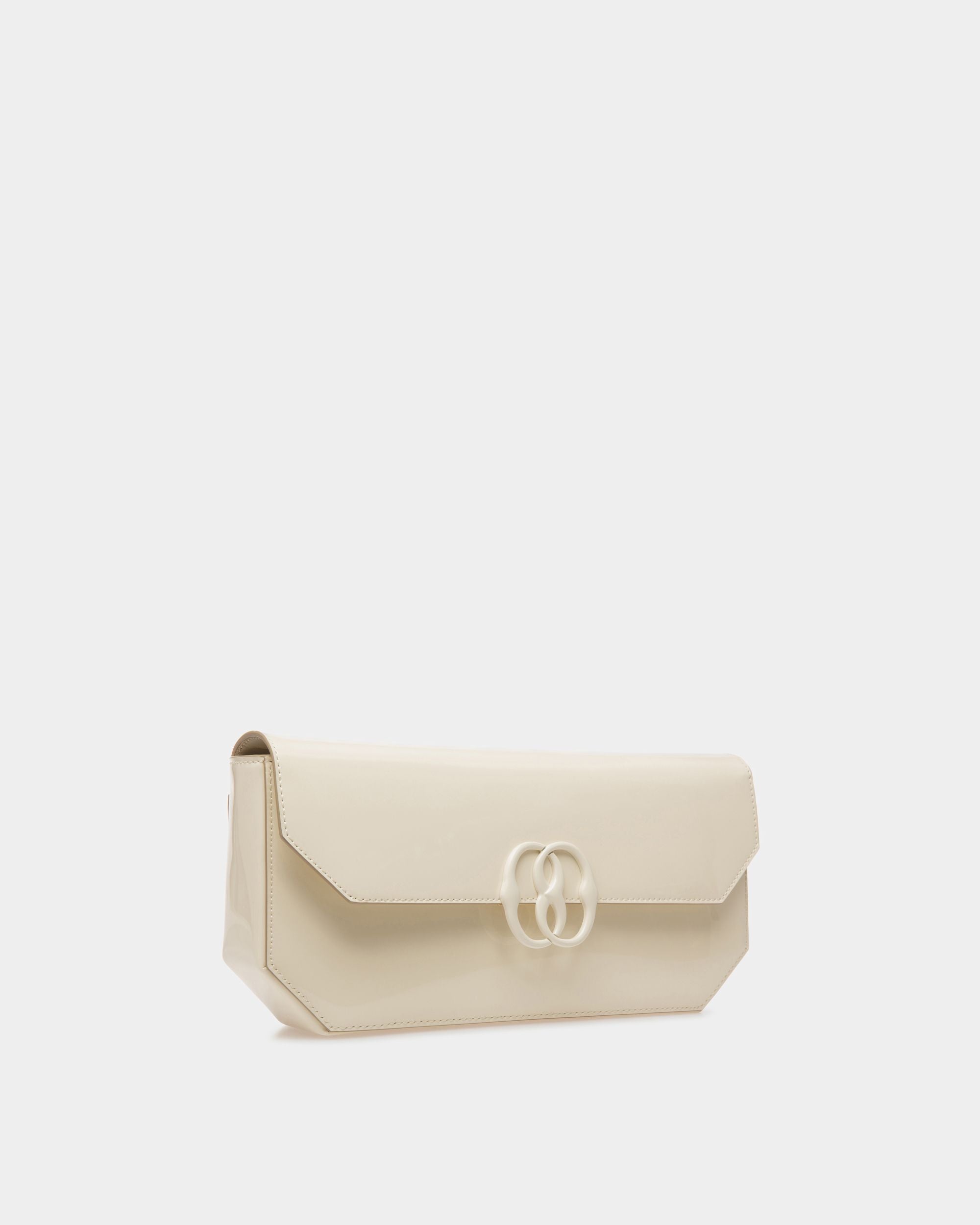 Emblem Shoulder Bag In Bone Leather - Women's - Bally - 04