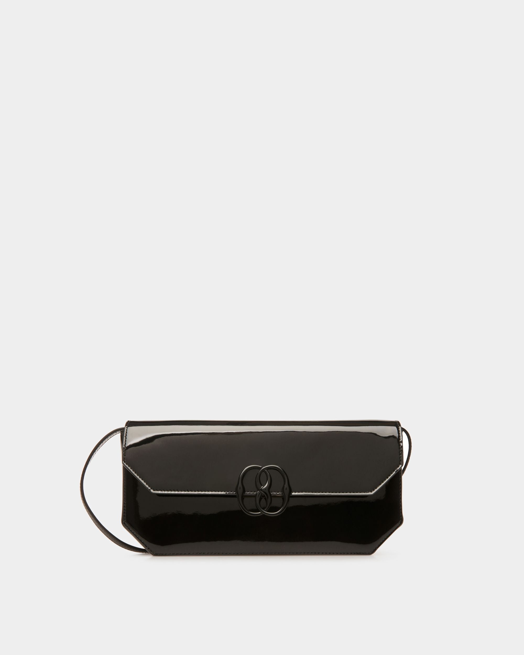 Emblem Shoulder Bag In Black Leather - Women's - Bally - 01