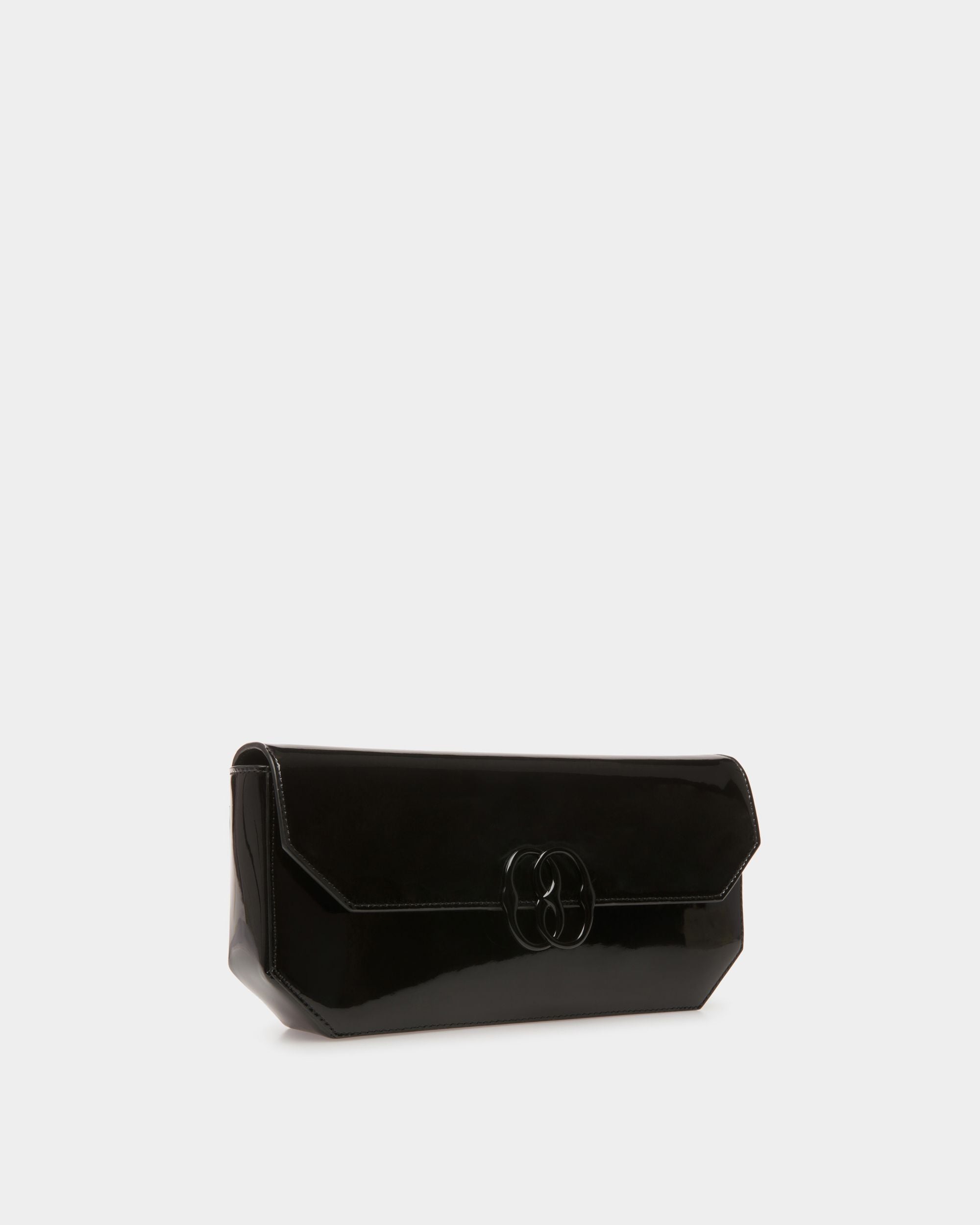 Emblem Shoulder Bag In Black Leather - Women's - Bally - 04