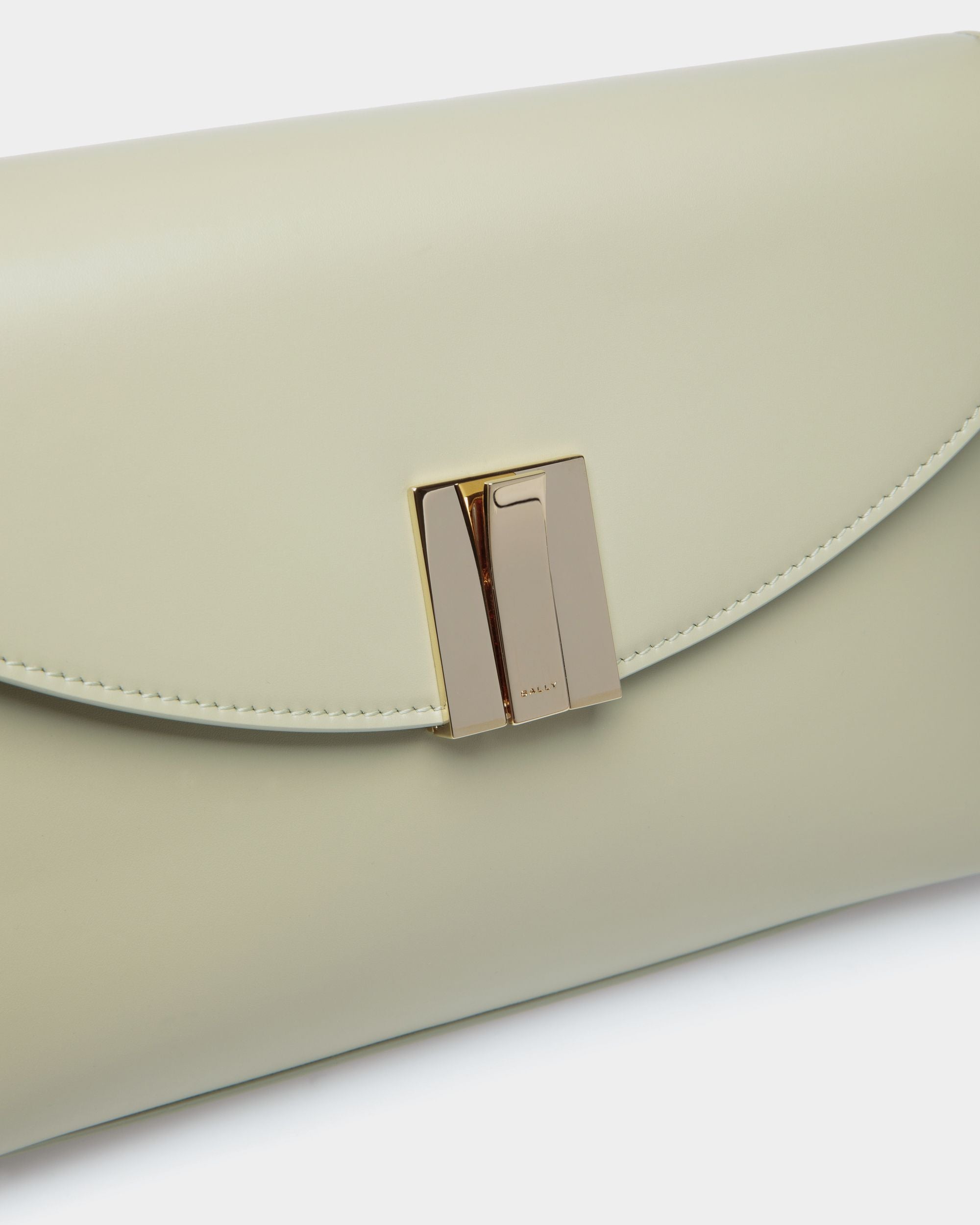 Ollam Small Top Handle Bag In Light Green Leather - Women's - Bally - 06
