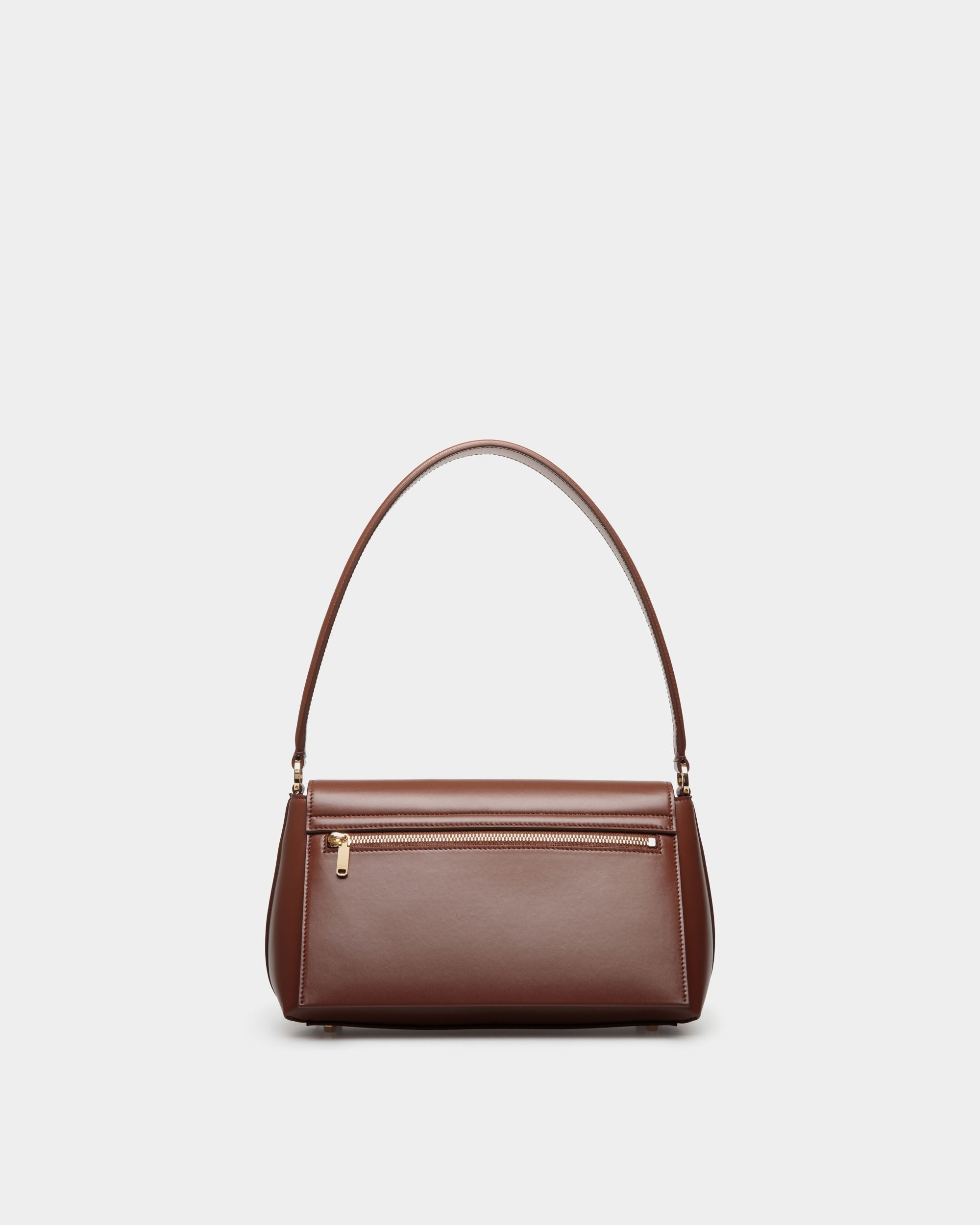 Ollam Small Top Handle Bag In Brown Leather - Women's - Bally - 02