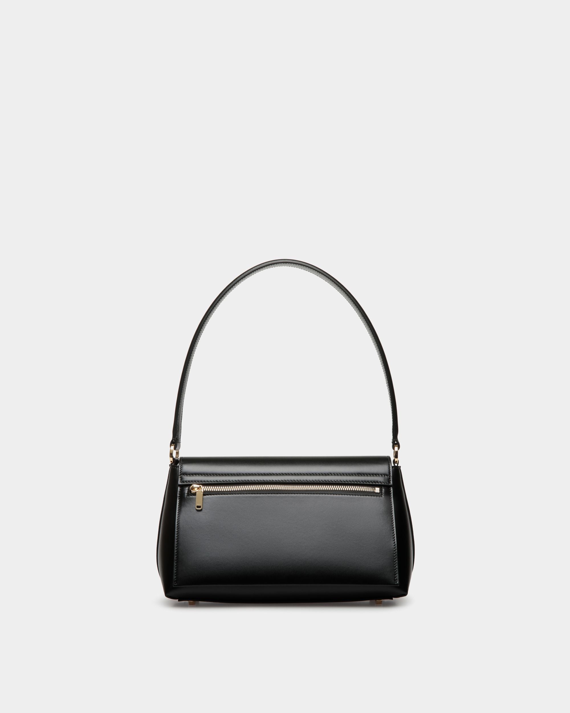 Ollam Small Top Handle Bag In Black Leather - Women's - Bally - 03