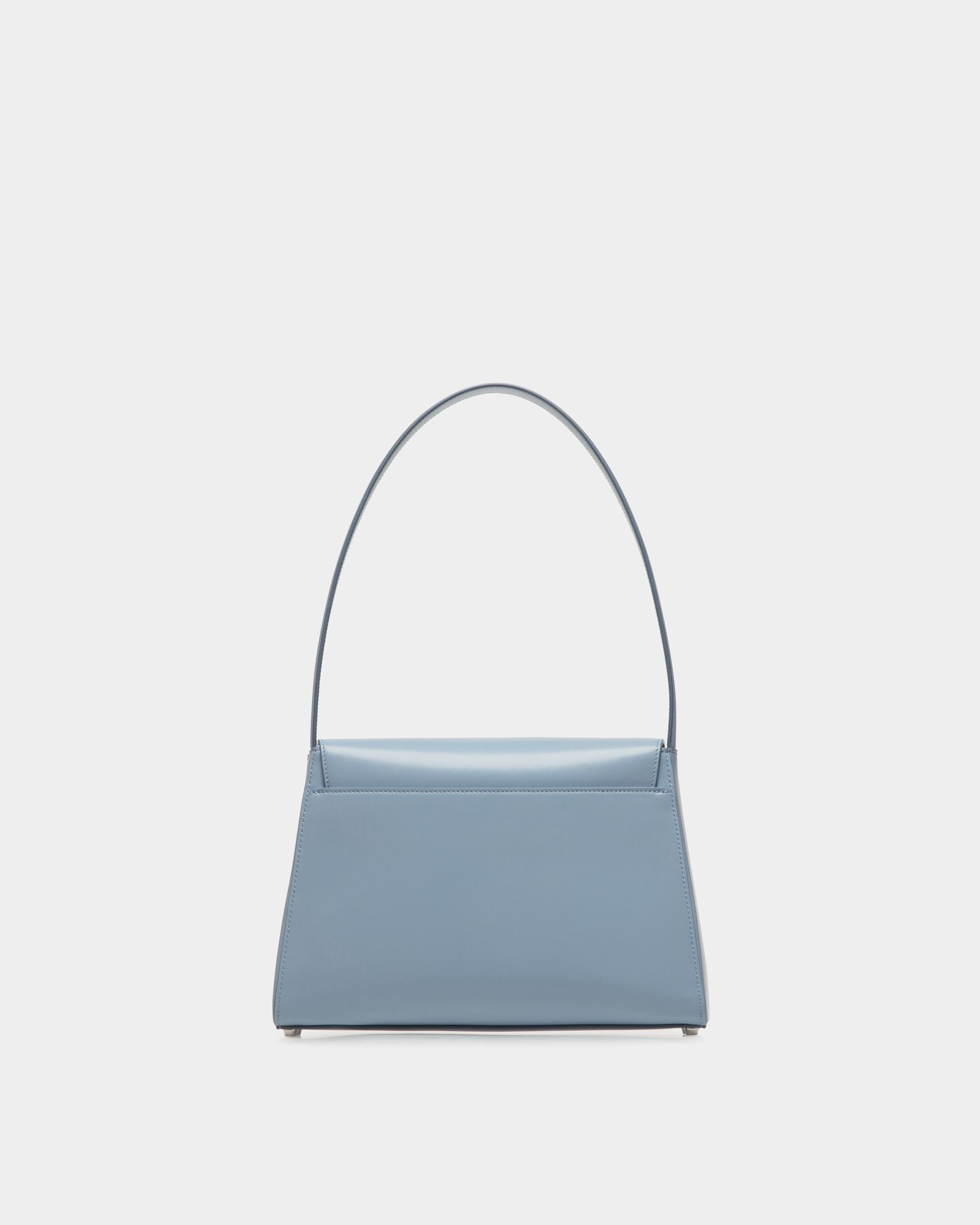 Ollam Shoulder Bag in Light Blue Leather - Women's - Bally - 03