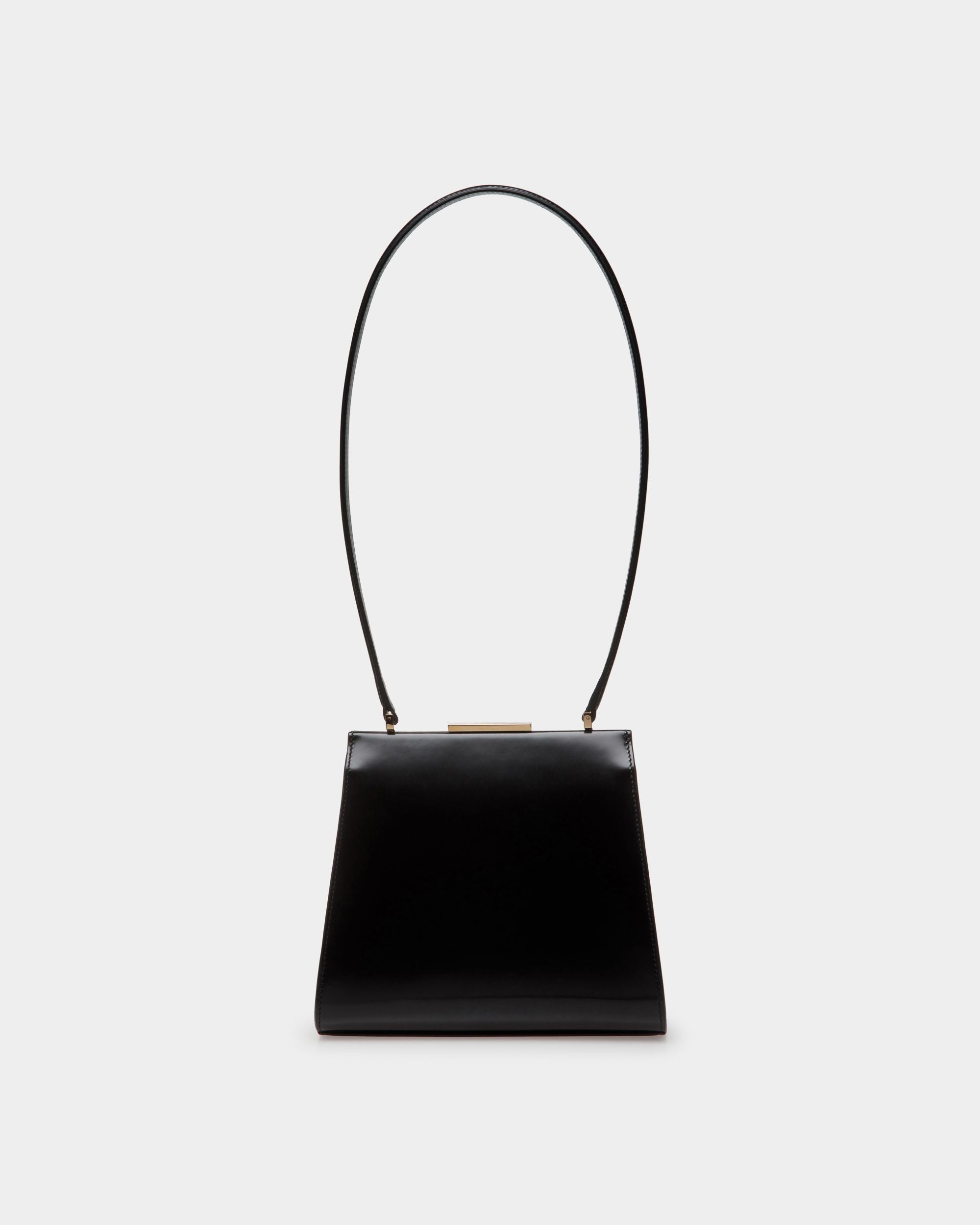 Deco Shoulder Bag in Black Brushed Leather - Women's - Bally - 03