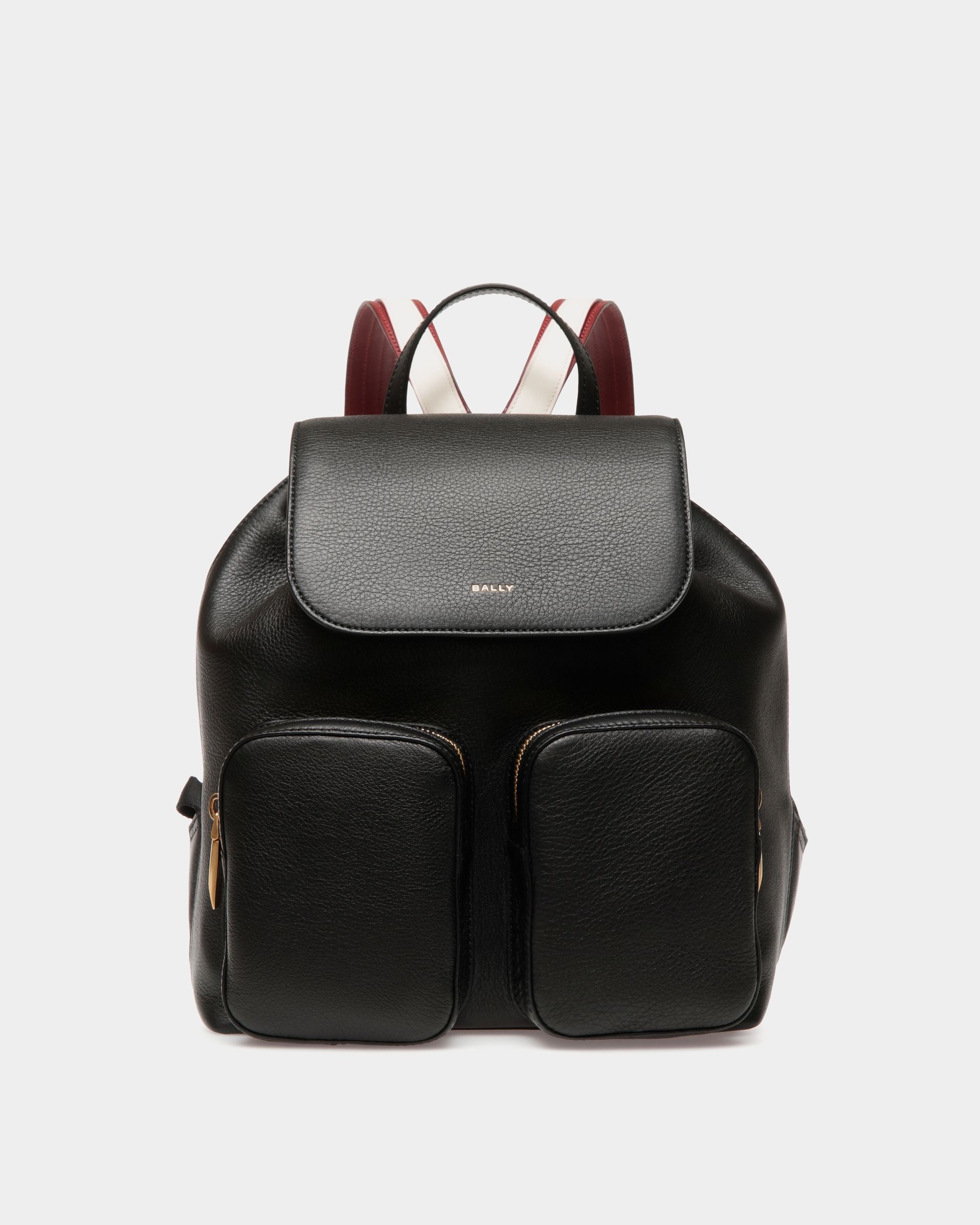 Code Backpack in Black Leather - Women's - Bally - 01