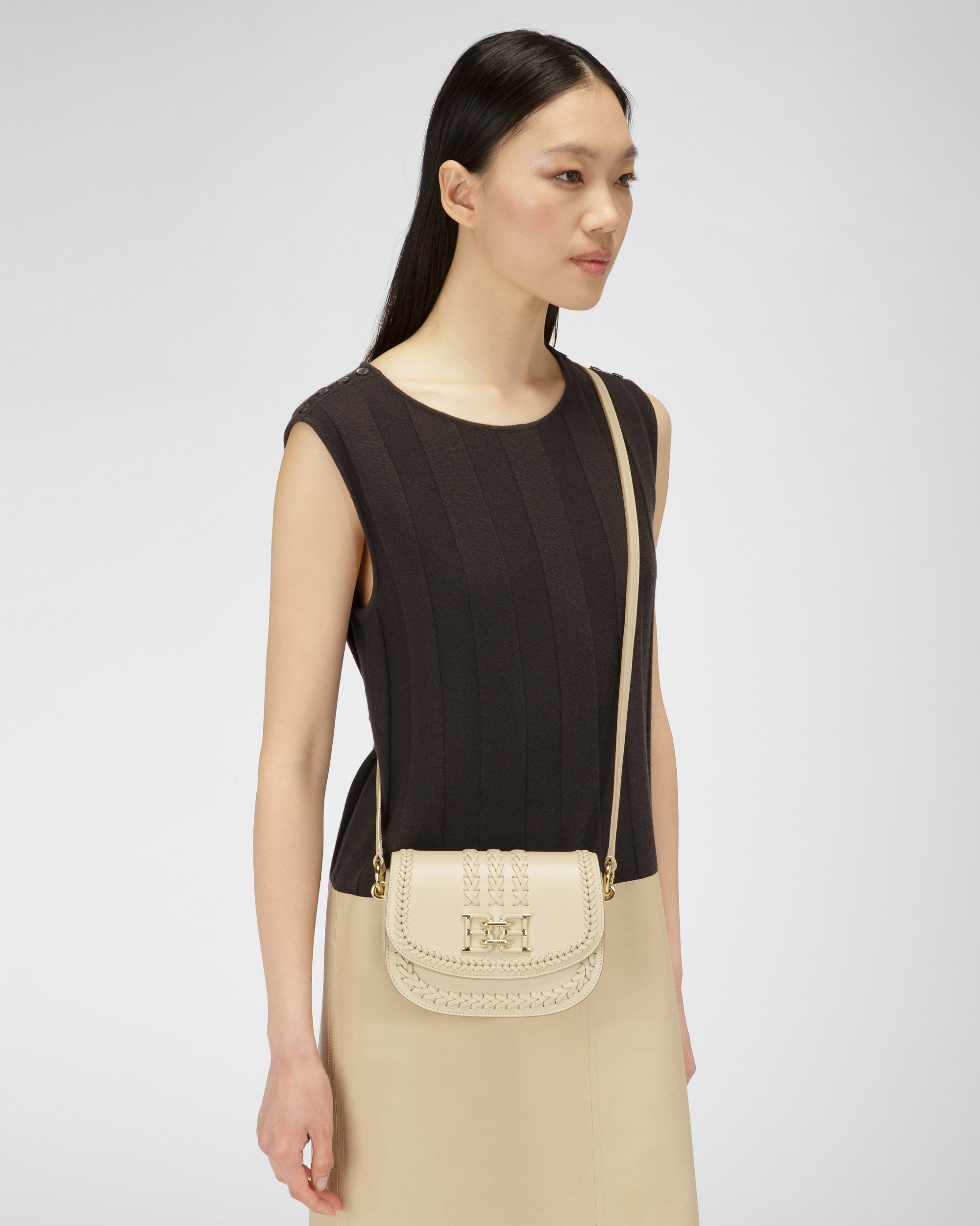 Baily Leather Minibag In Light Beige - Women's - Bally - 02