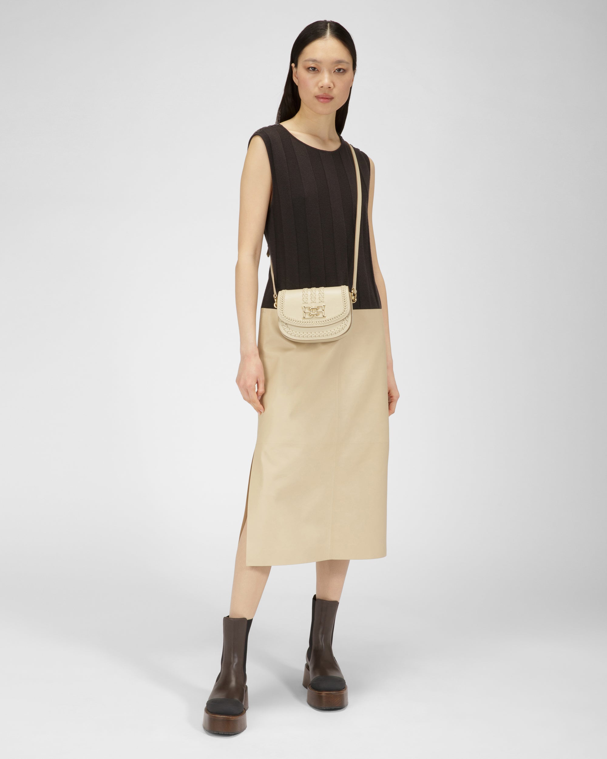 Baily Leather Minibag In Light Beige - Women's - Bally - 06