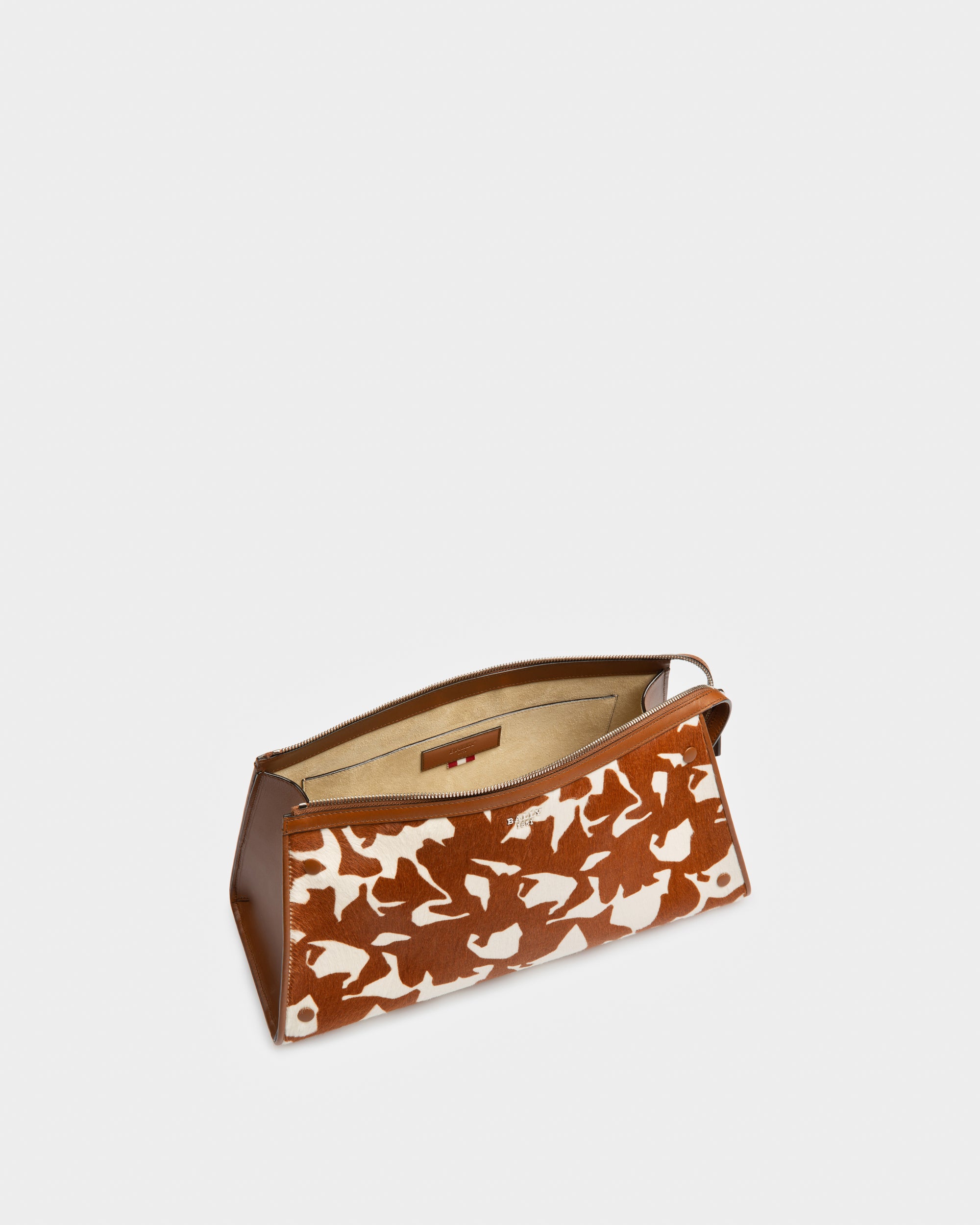 Arieel Leather Minibag In White & Brown - Women's - Bally - 04