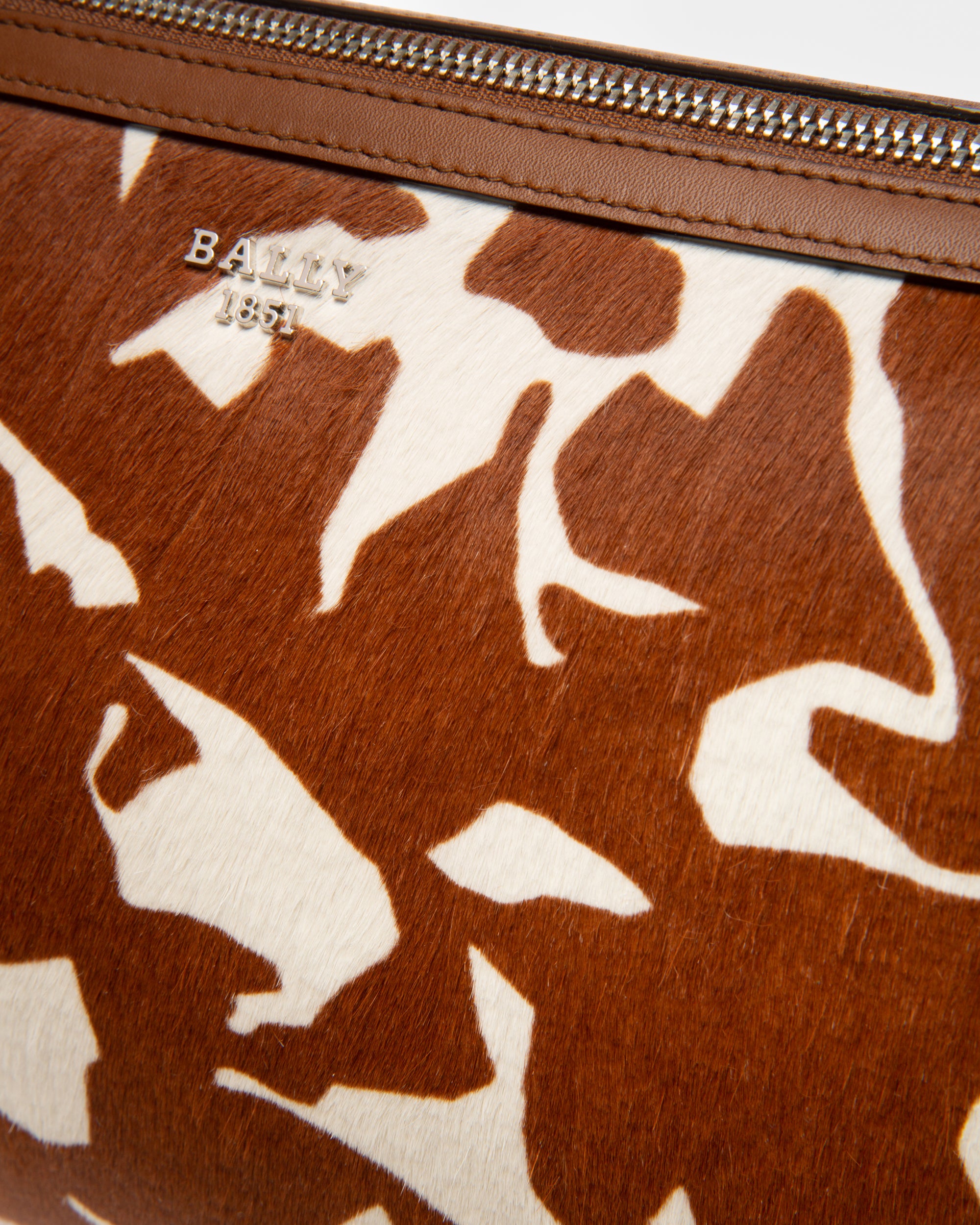 Arieel Leather Minibag In White & Brown - Women's - Bally - 05