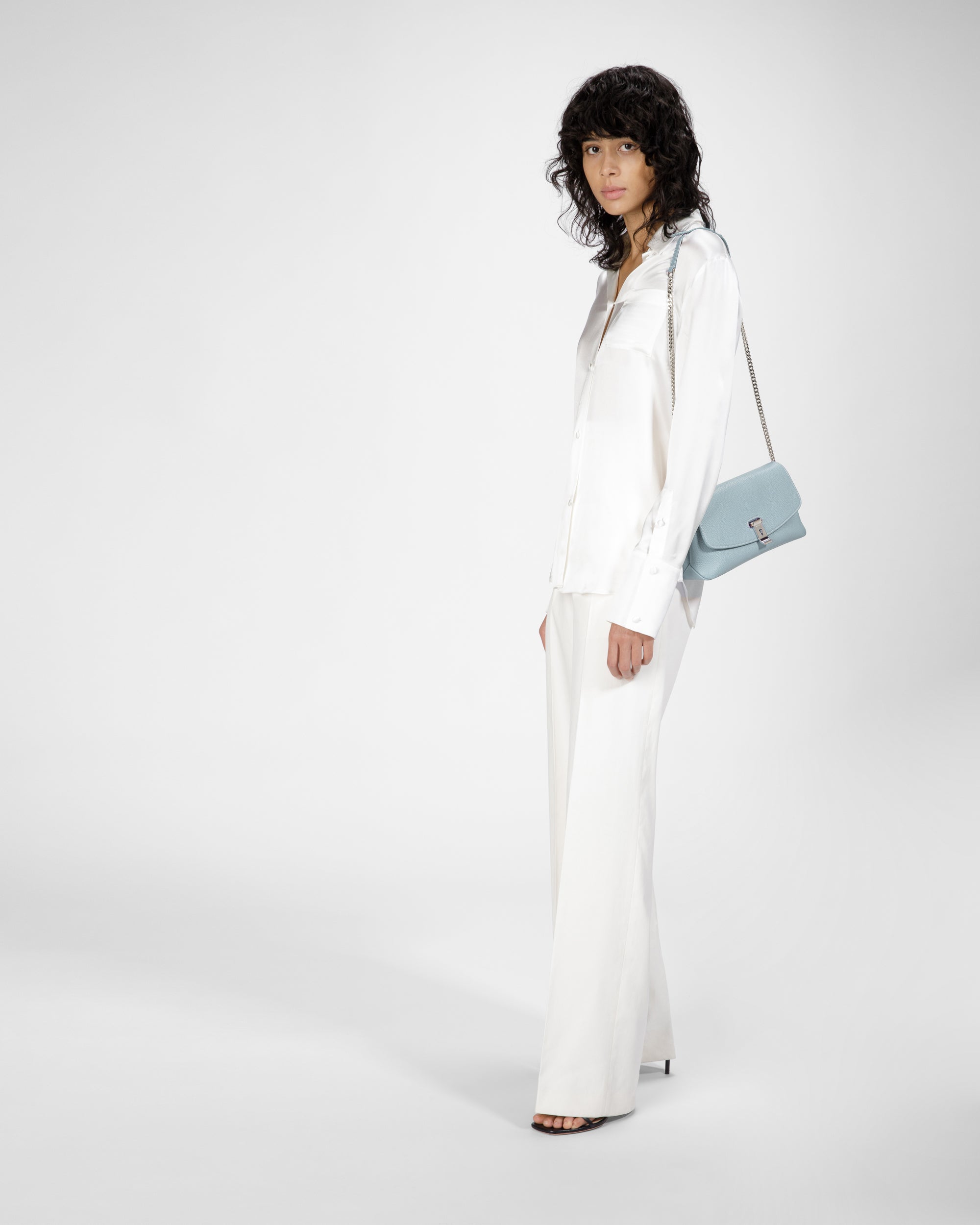 Leena Leather Minibag In Light Blue - Women's - Bally - 08