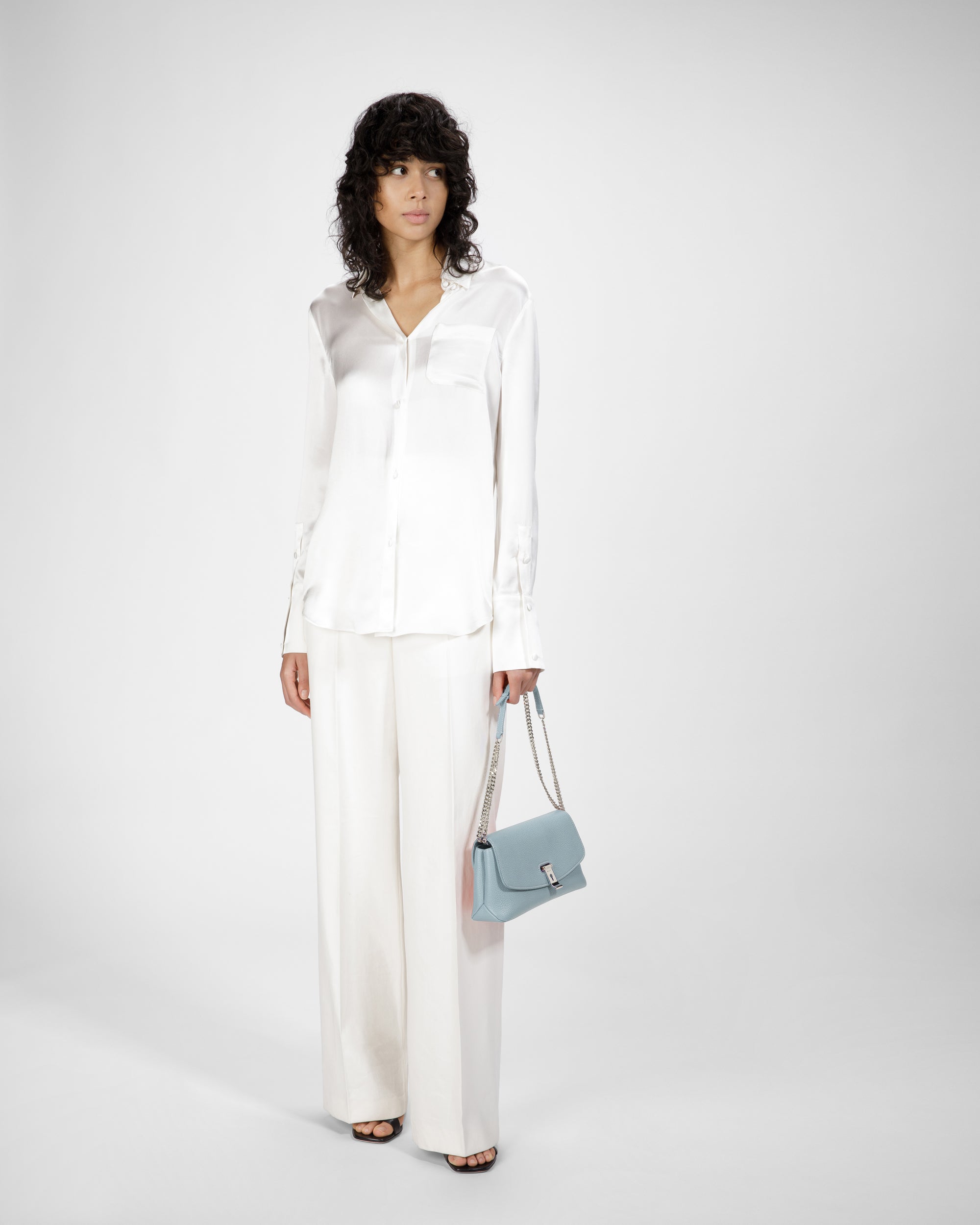 Leena Leather Minibag In Light Blue - Women's - Bally - 09