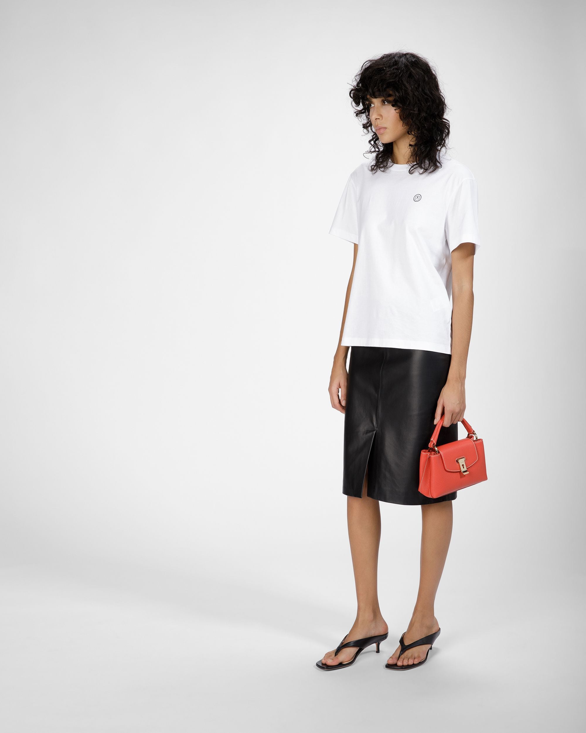 Layka XS Leather Top Handle Bag In Orange And Brown - Women's - Bally - 06