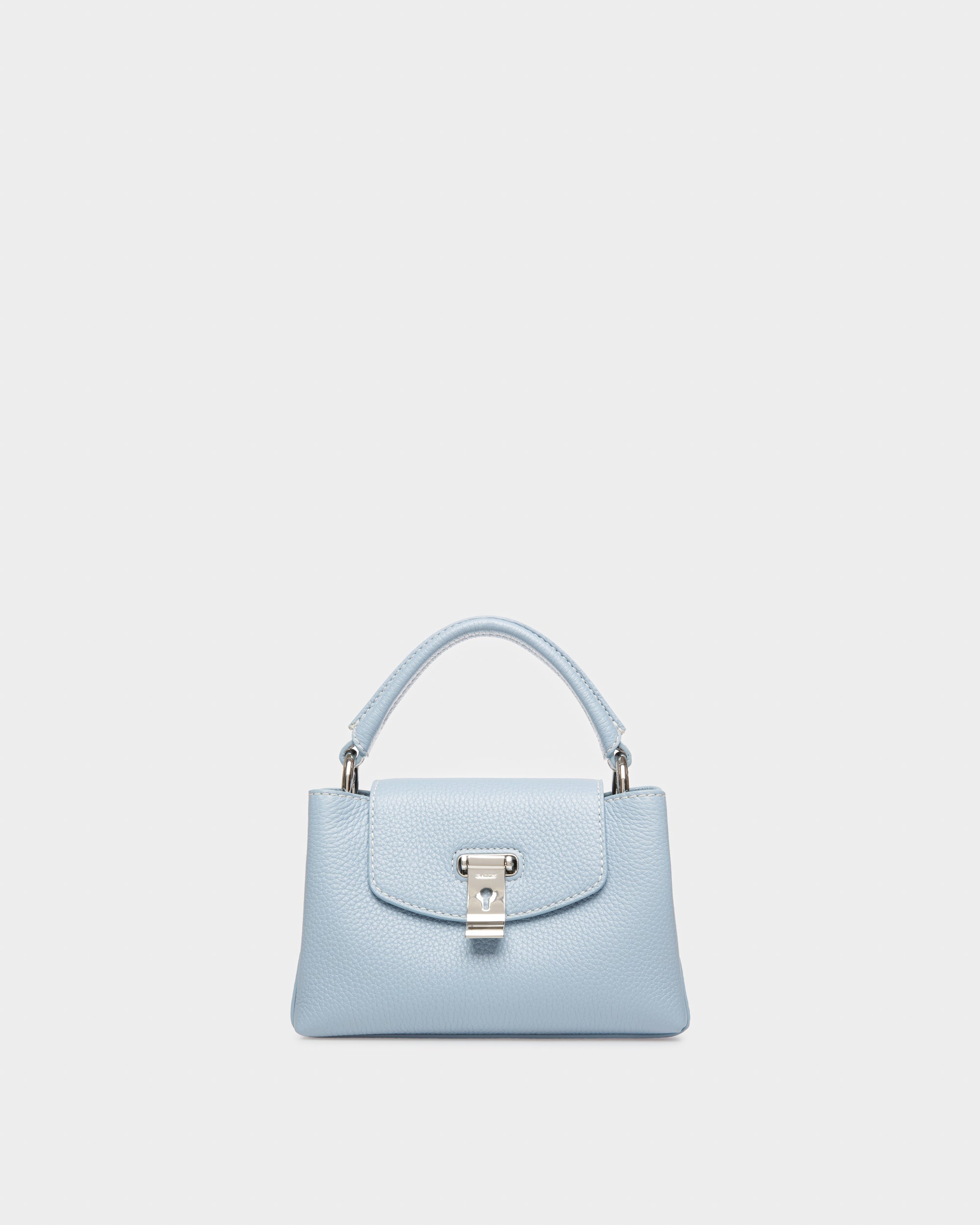 Layka XS Leather Minibag In Light Blue - Women's - Bally - 01