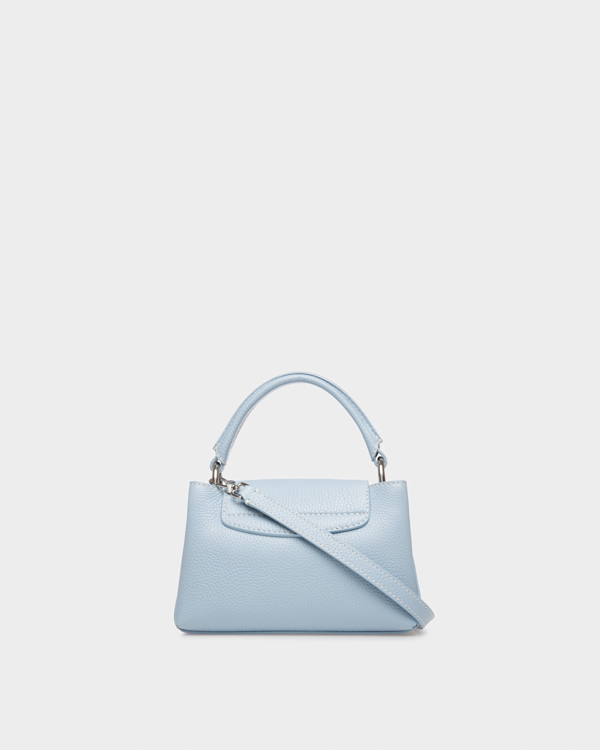 Layka XS Leather Minibag In Light Blue - Women's - Bally - 03