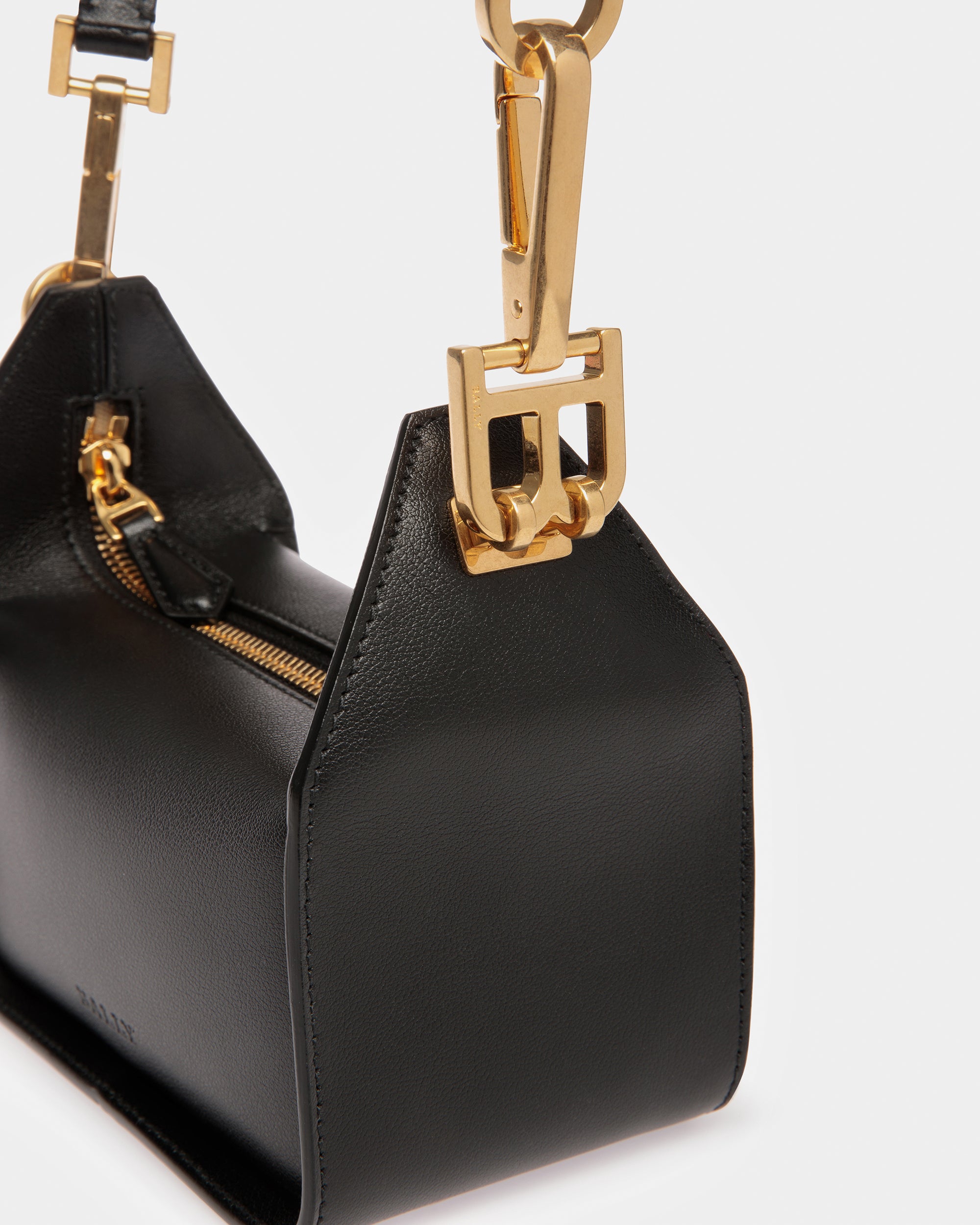 B-Hook XS Leather Minibag In Black - Women's - Bally - 03