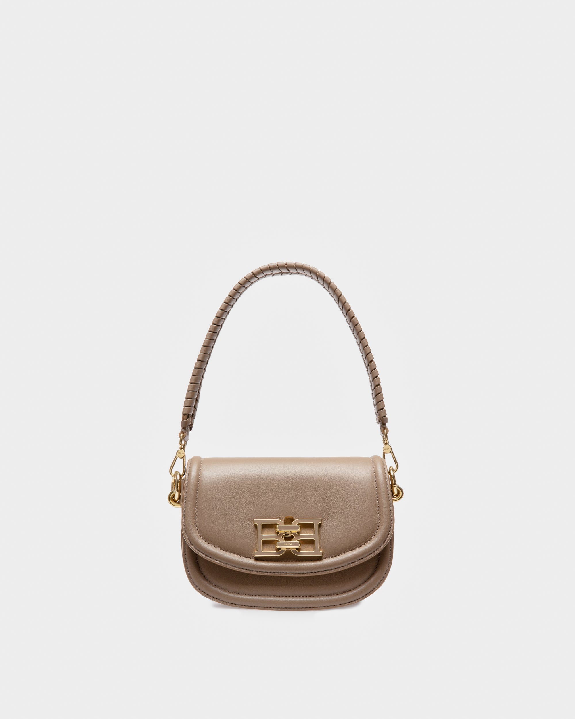 Baily Leather Minibag In Taupe - Women's - Bally - 01