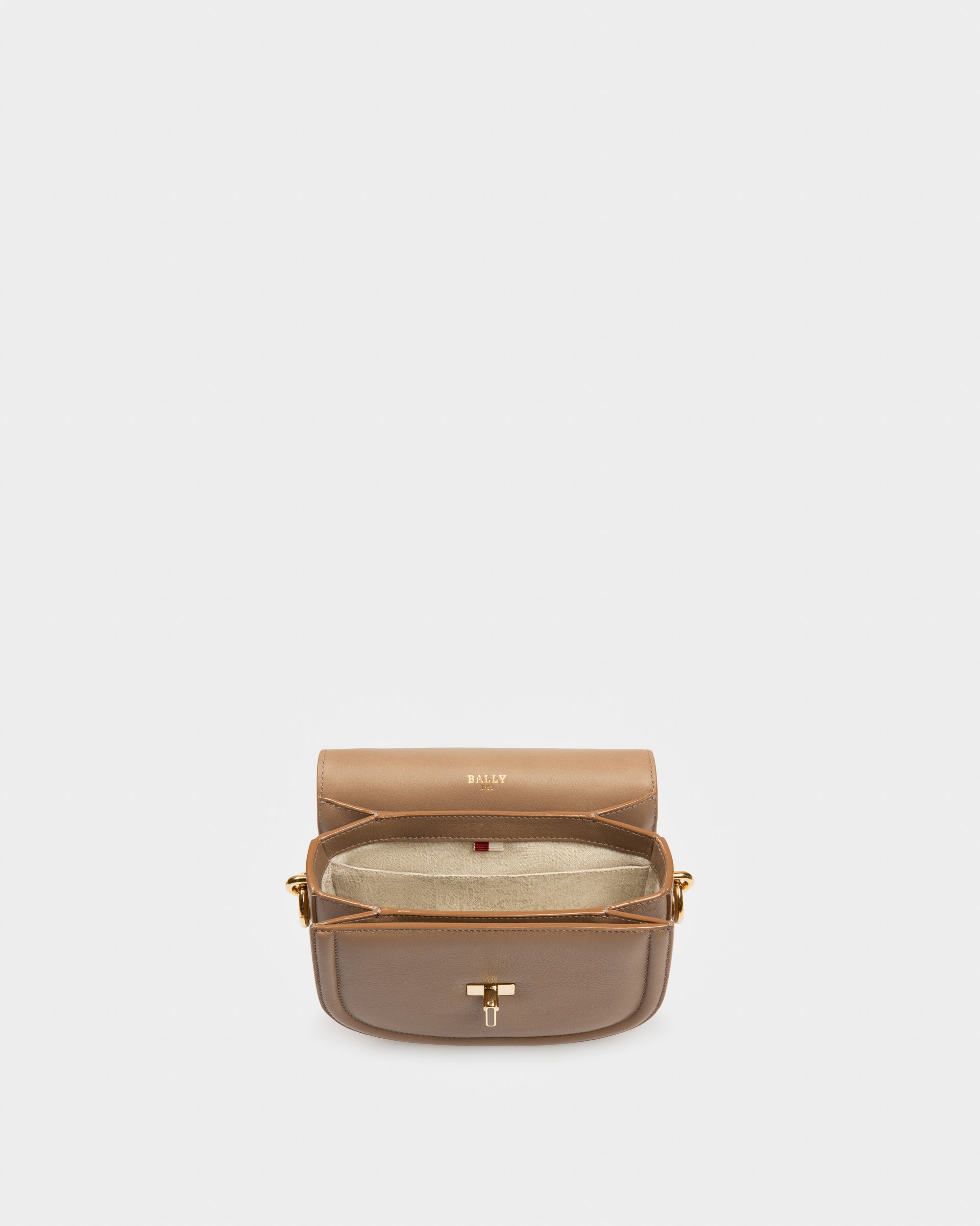Baily Leather Minibag In Taupe - Women's - Bally - 03