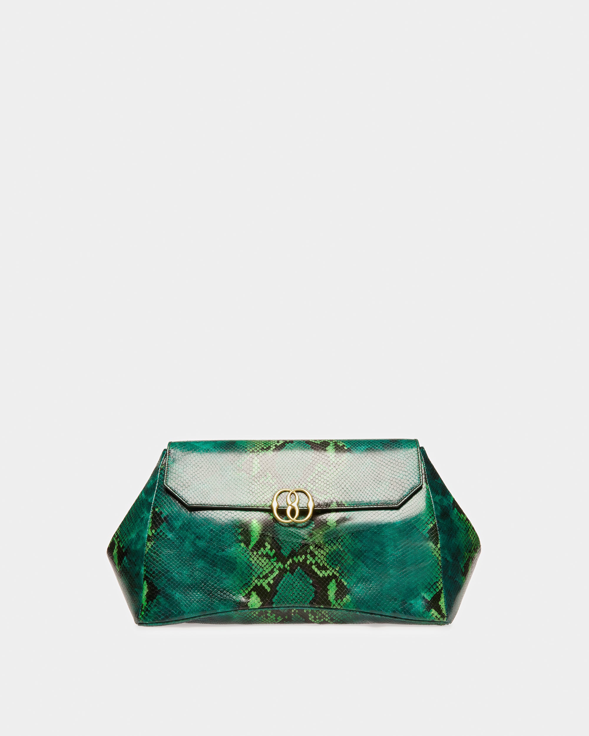 Emblem Maxi Clutch In Python Print - Women's - Bally - 01