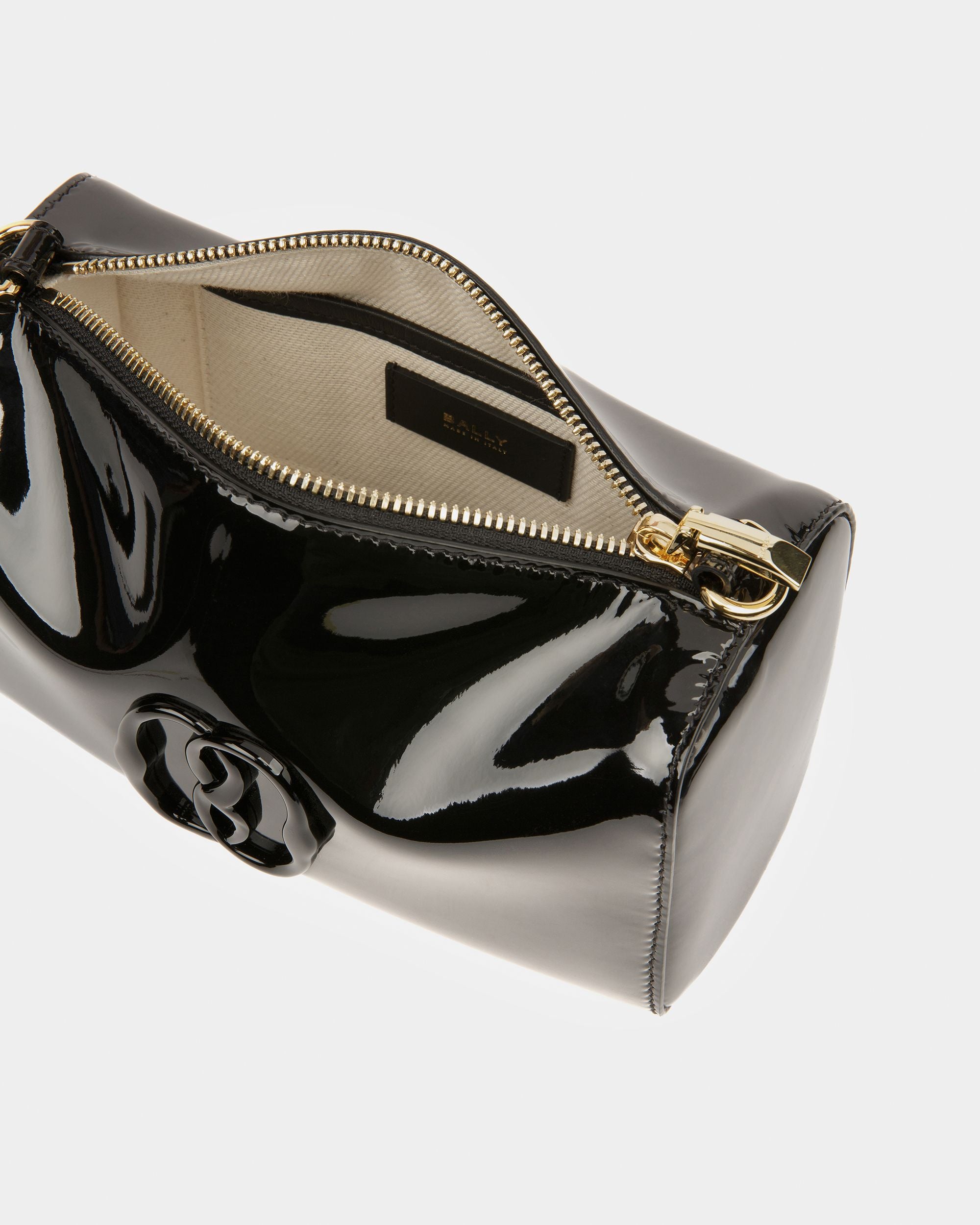 Emblem Minibag In Black Leather - Women's - Bally - 03