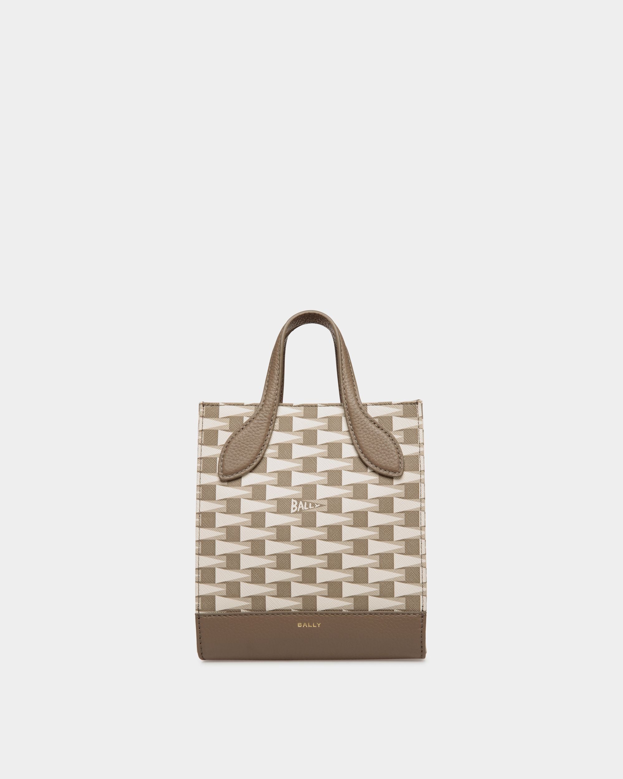 Pennant Mini Tote Bag in Beige TPU - Women's - Bally - 01