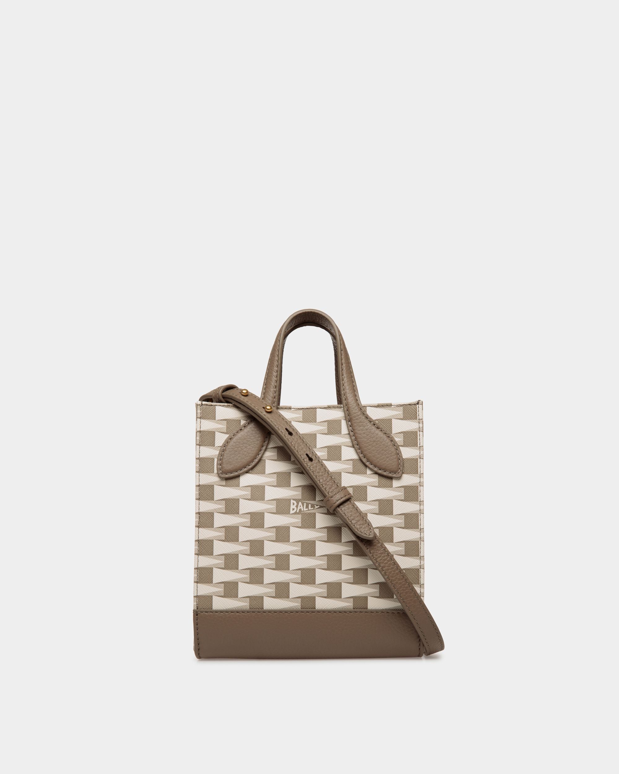 Pennant Mini Tote Bag in Beige TPU - Women's - Bally - 02