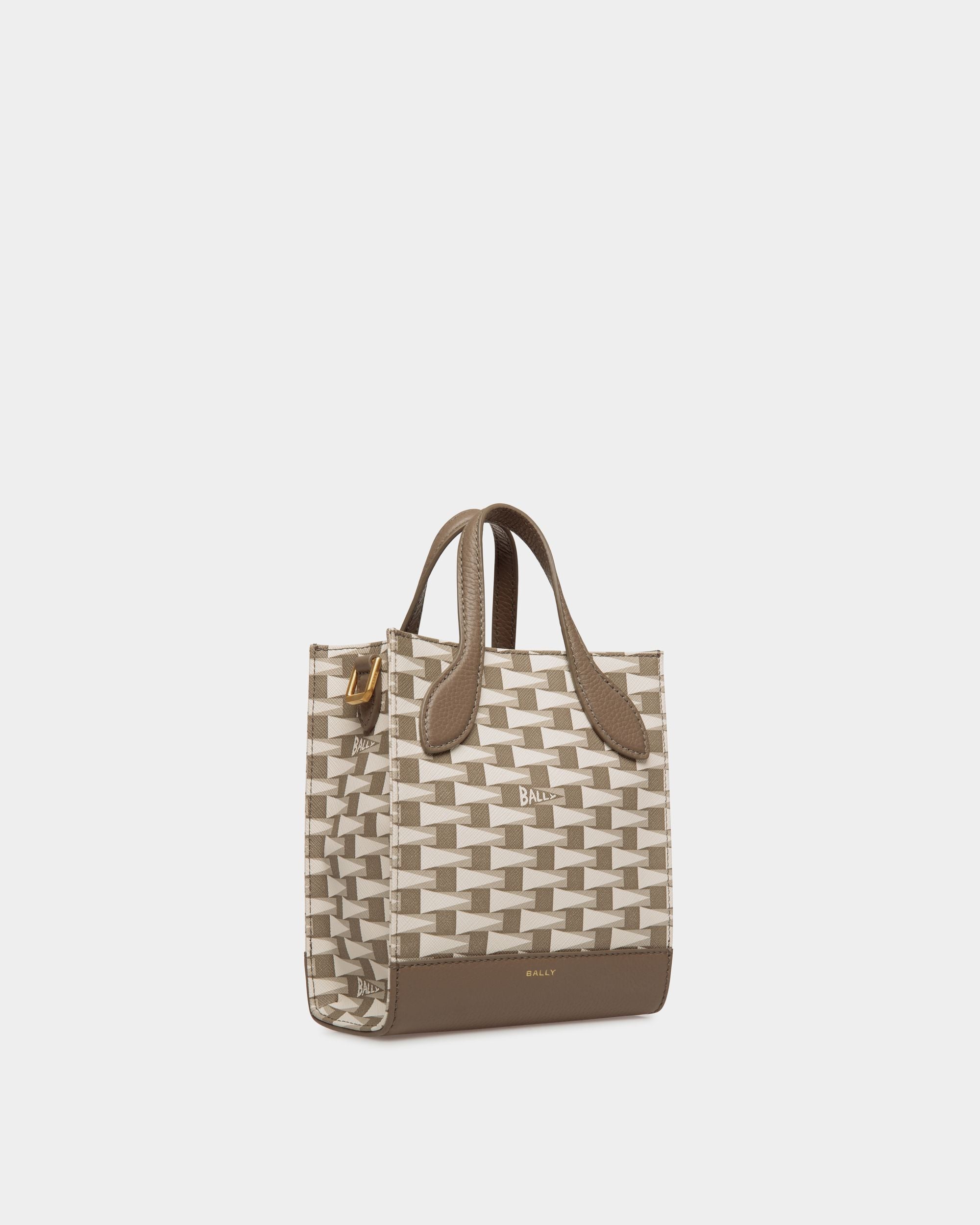 Pennant Mini Tote Bag in Beige TPU - Women's - Bally - 03